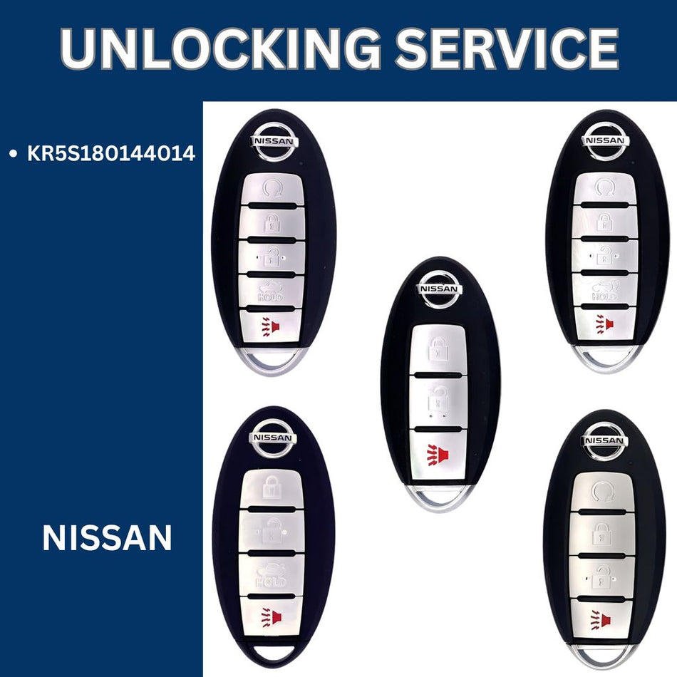 Smart Key Unlocking Service - For Nissan - FCCID: KR5S180144014 - Royal Key Supply