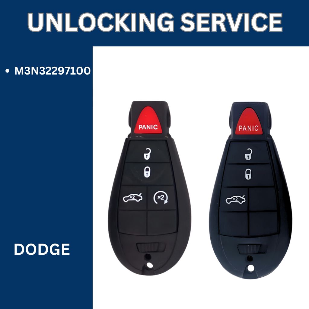 Smart Key Unlocking Service - For Dodge - FCCID: M3N32297100 - Royal Key Supply
