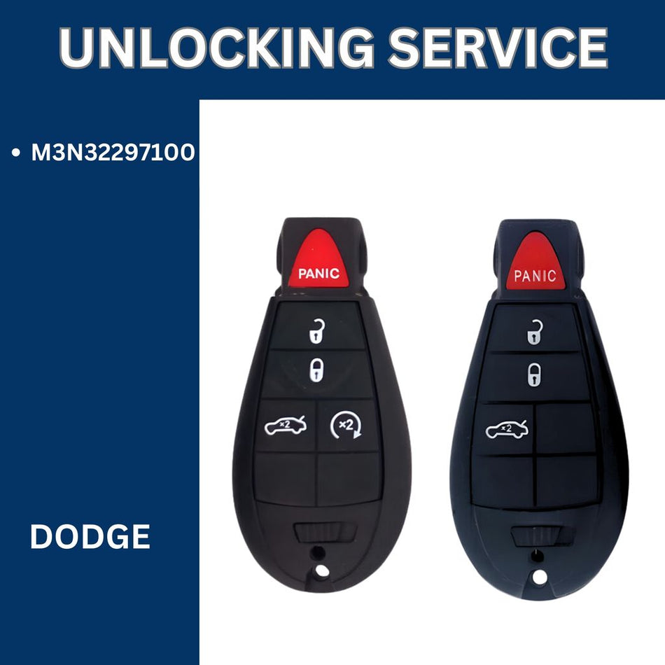 Smart Key Unlocking Service - For Dodge - FCCID: M3N32297100 - Royal Key Supply