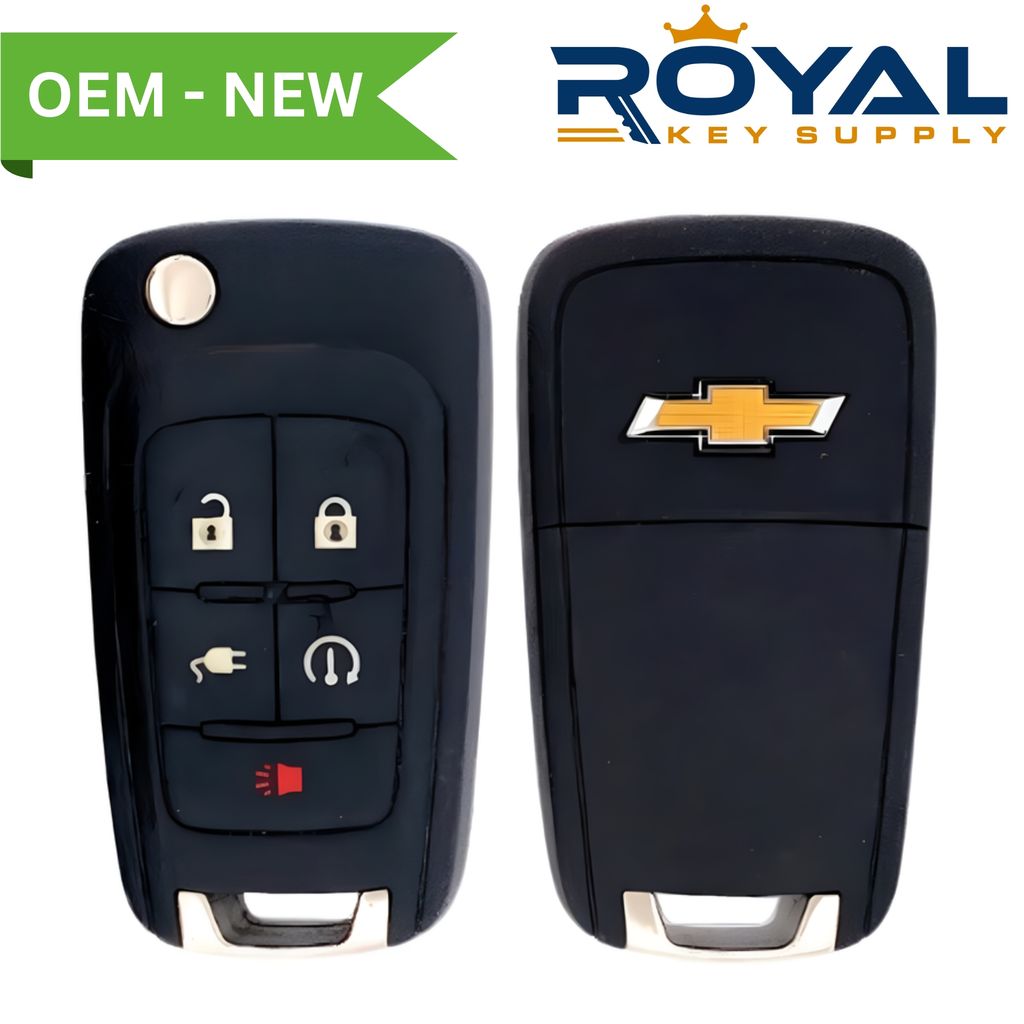 Chevrolet New OEM 2011-2015 Volt Remote PEPS Flip Key 5B Plug-In/Remote Start FCCID: OHT05918179 PN# 22923862 - Royal Key Supply