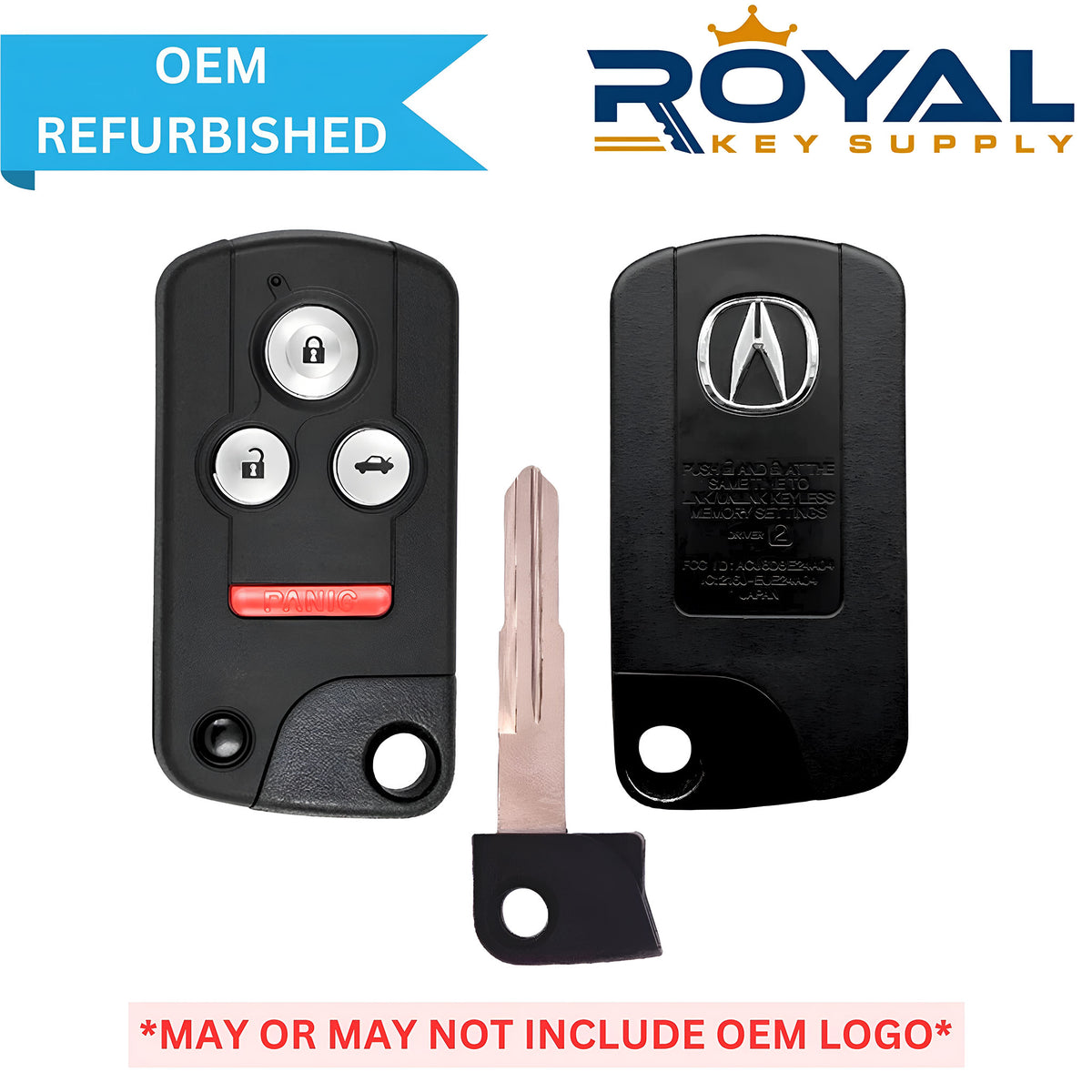 Acura Refurbished 2005-2013 RL Smart Key (Memory 2) 4B Trunk FCCID: ACJ8D8E24A04 PN# 72147-SJA-A11 - Royal Key Supply