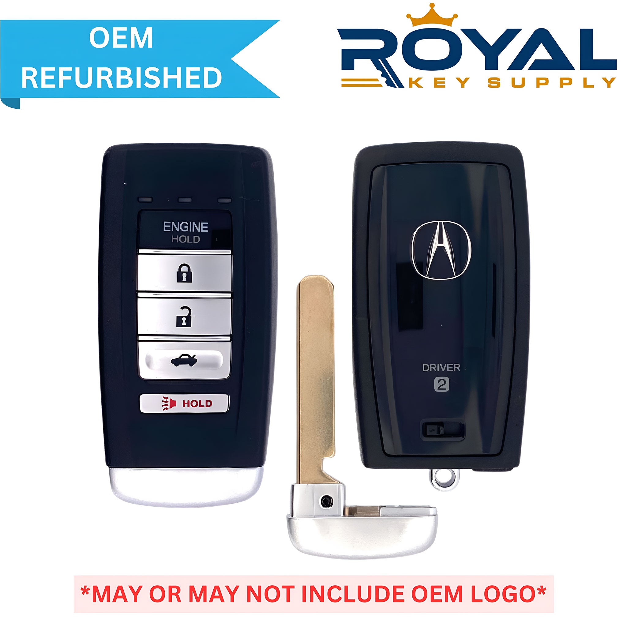 Acura Refurbished 2018-2022 TLX (V6 Advance Package) 2-Way Smart Key (Memory 2) 5B Trunk/Remote Start FCCID: KR5995364 PN# 72147-TZ3-A71, 72147-TZ3-A81 - Royal Key Supply