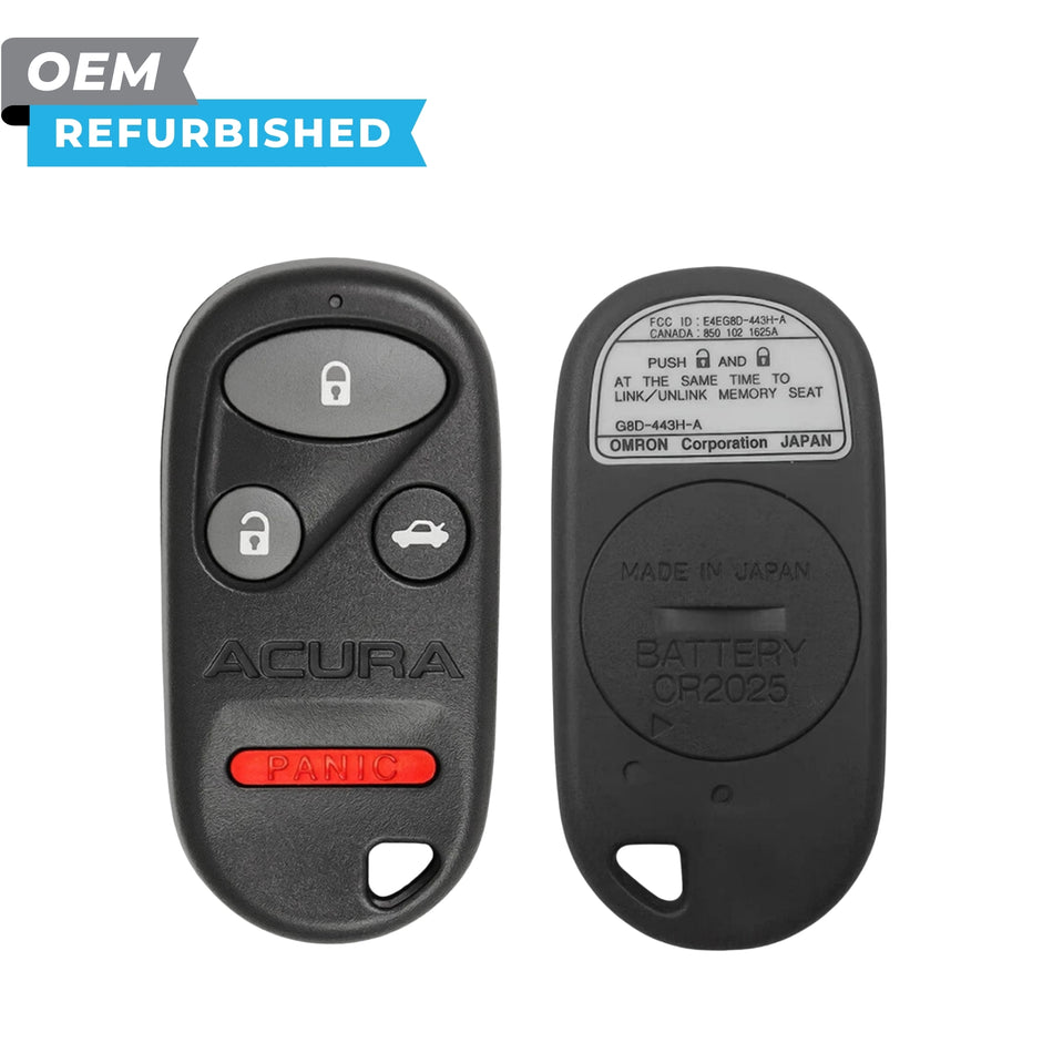 Acura Refurbished OEM 1996-2001 RL Keyless Entry Remote 4 Button FCCID: CWT72147KA PN# 72147-SZ3-A02