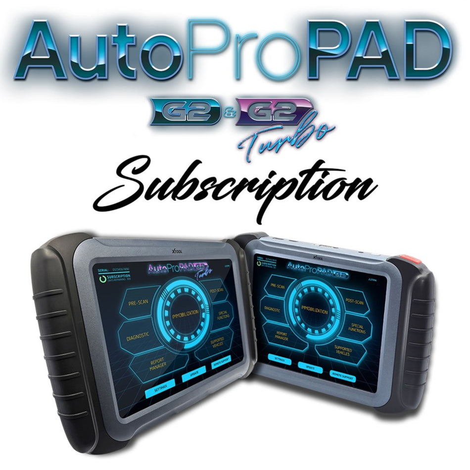 AutoProPAD G2 & G2 Turbo Annual Subscription - 1 Year  (Updates, Support, Warranty)