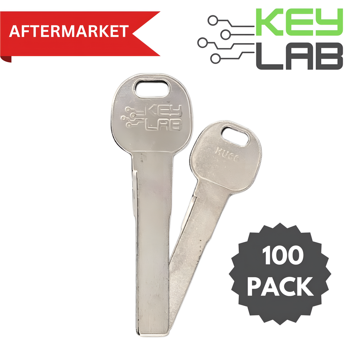 Audi/Volkswagen Aftermarket 1996-2014 A5/A5/A6, Passat, Jetta Metal Key HU66 (Pack of 100)