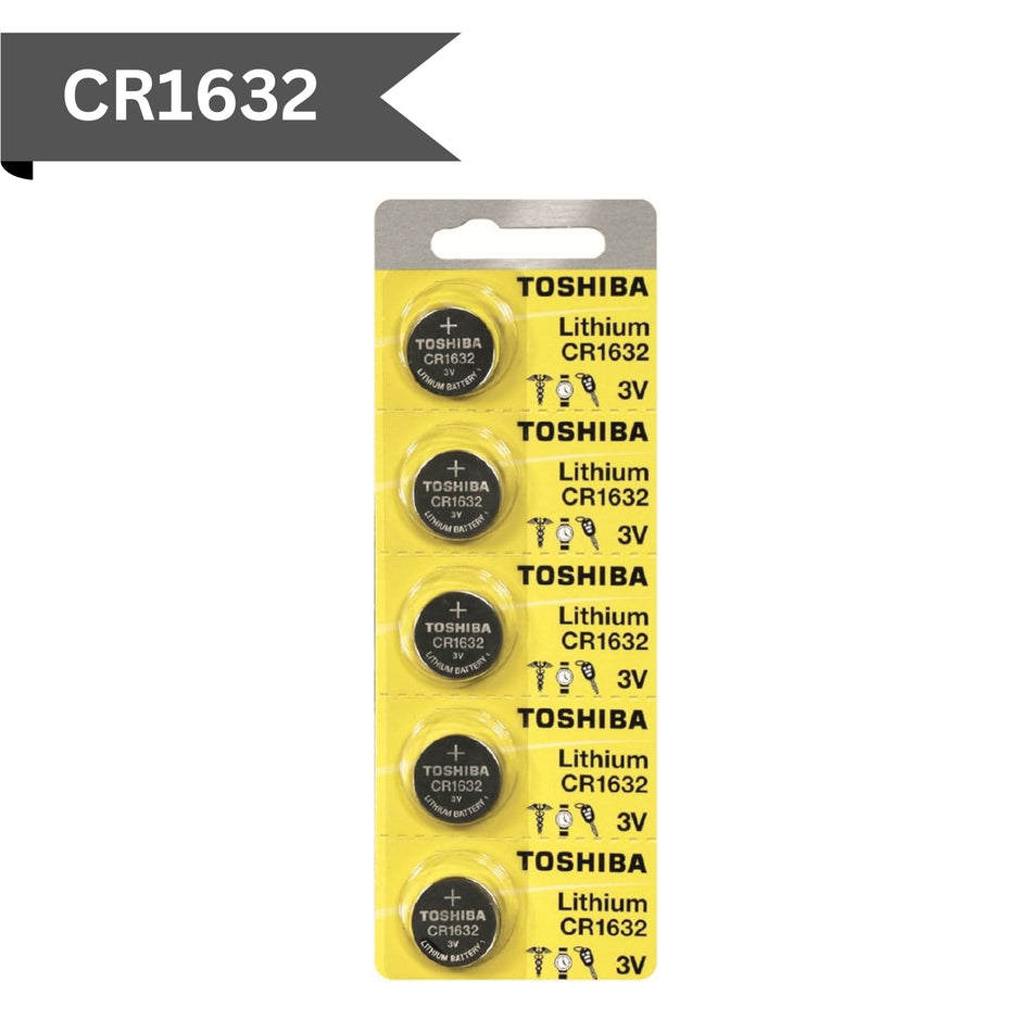 Toshiba - CR1632 - 3V Lithium Battery (5-Pack)