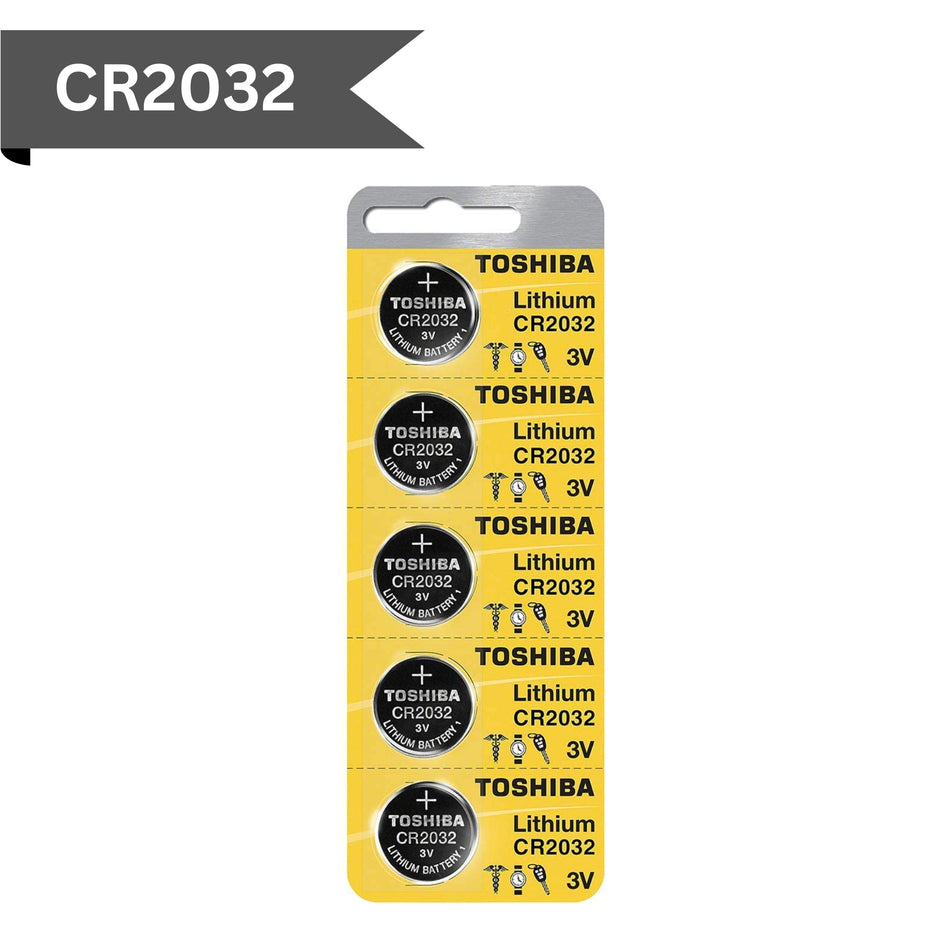 Toshiba - CR2032 - 3V Lithium Battery (5-Pack)