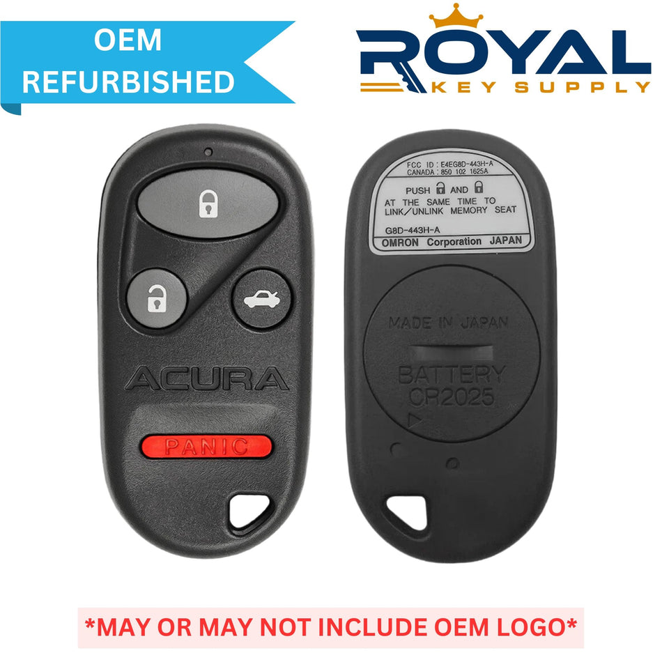 Acura Refurbished OEM 1996-2001 RL Keyless Entry Remote 4 Button FCCID: CWT72147KA PN# 72147-SZ3-A02