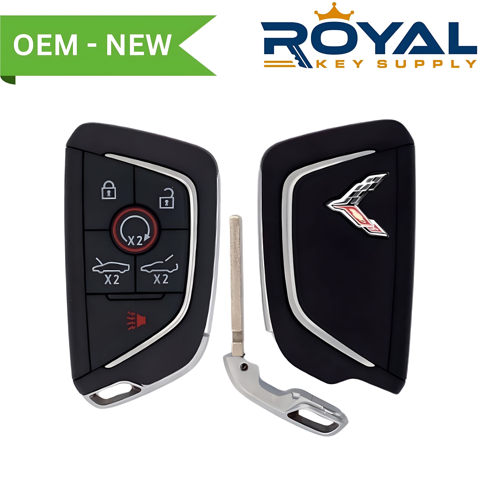 Chevrolet New OEM 2020-2022 Corvette C8 Smart Key (Carbon Gray) 6B Trunk/Remote Start/Hood FCCID: YG0G20TB1 PN# 13538851 - Royal Key Supply