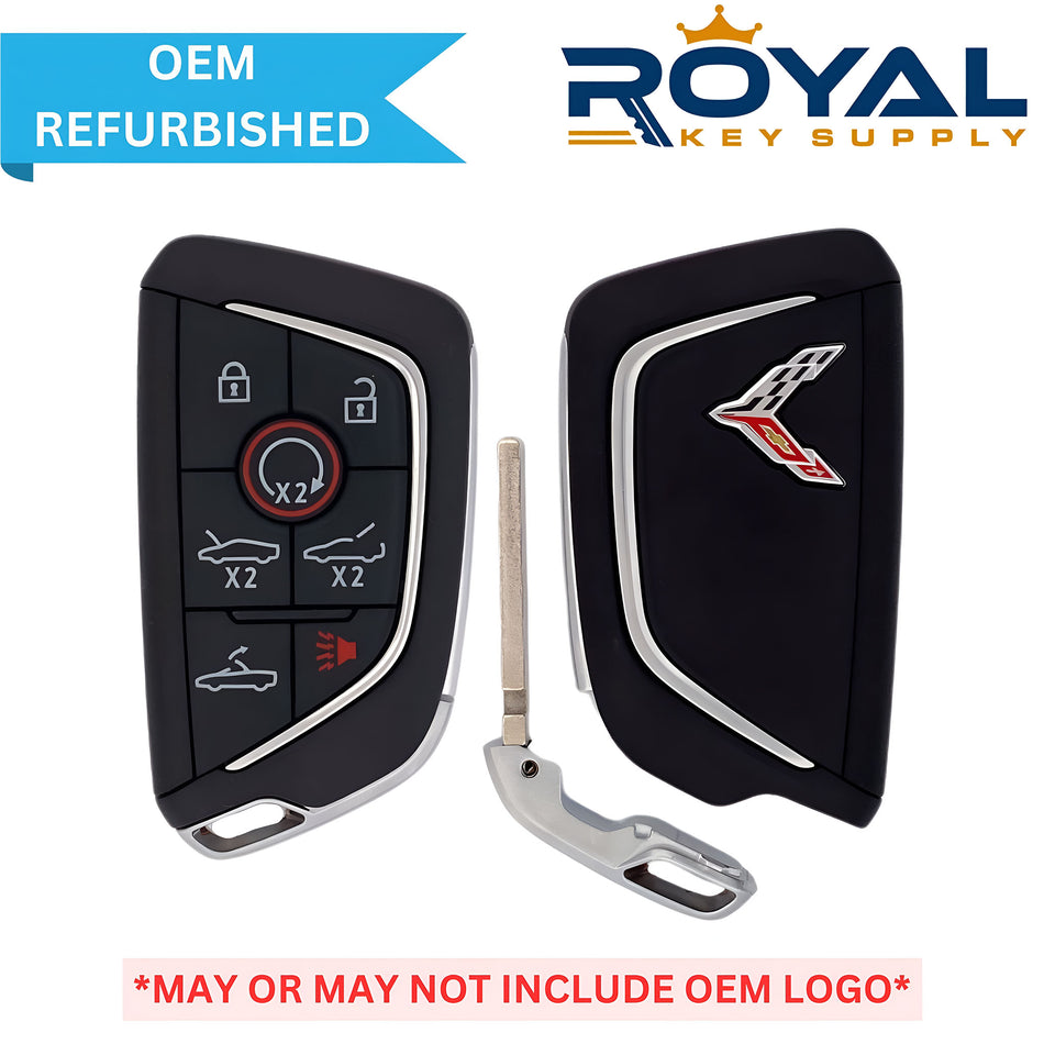 Chevrolet Refurbished 2020-2022 Corvette Smart Key (Chrome) 7B Trunk/Remote Start/Hood/Drop-Top FCCID: YG0G20TB1 PN# 13538852 - Royal Key Supply