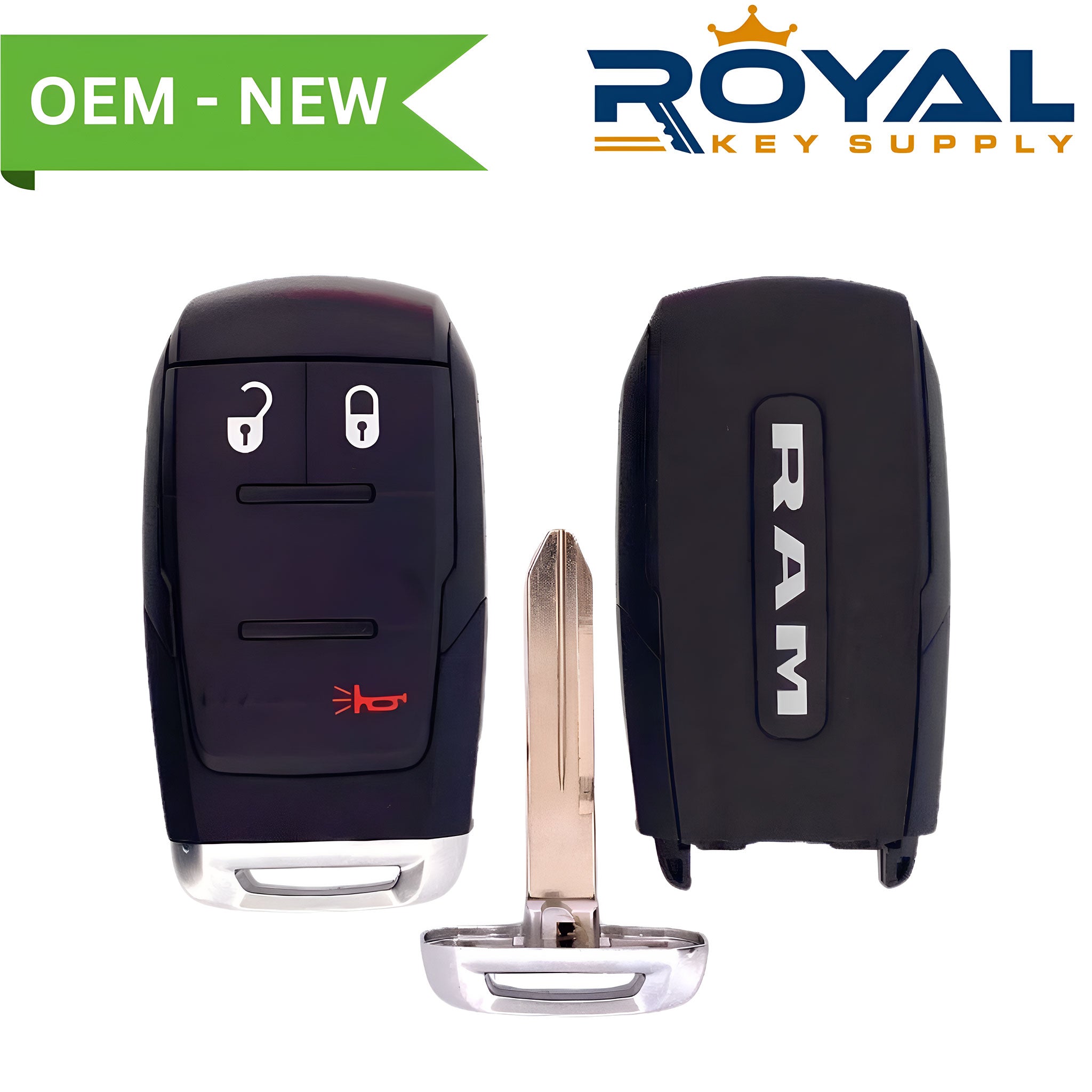 Dodge New OEM 2019-2021 RAM Smart Key 3B FCCID: GQ4-76T PN# 68365299AB - Royal Key Supply