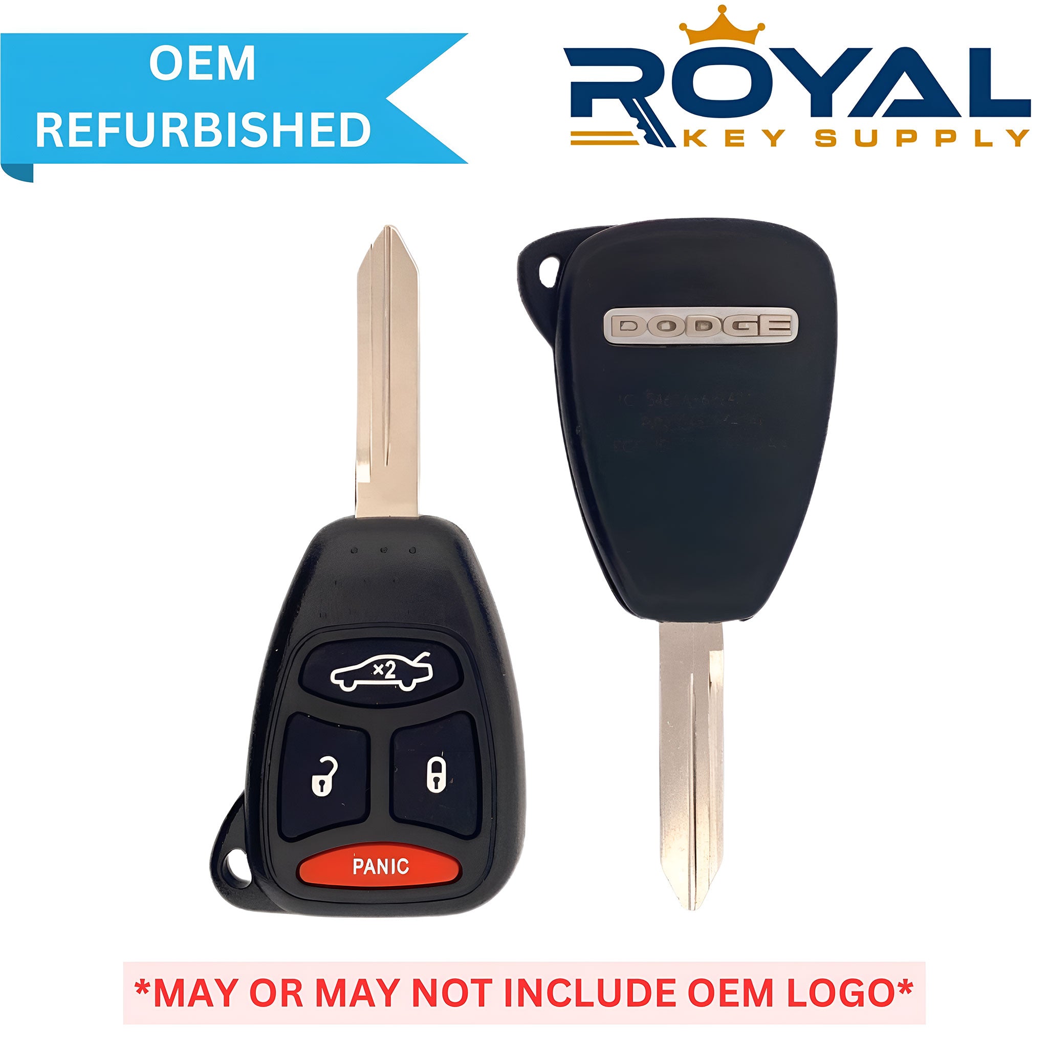 Dodge Refurbished 2006-2007 Durango, Charger Remote Head Key 4B Trunk FCCID:  KOBDT04A PN# 05183349AA - Royal Key Supply