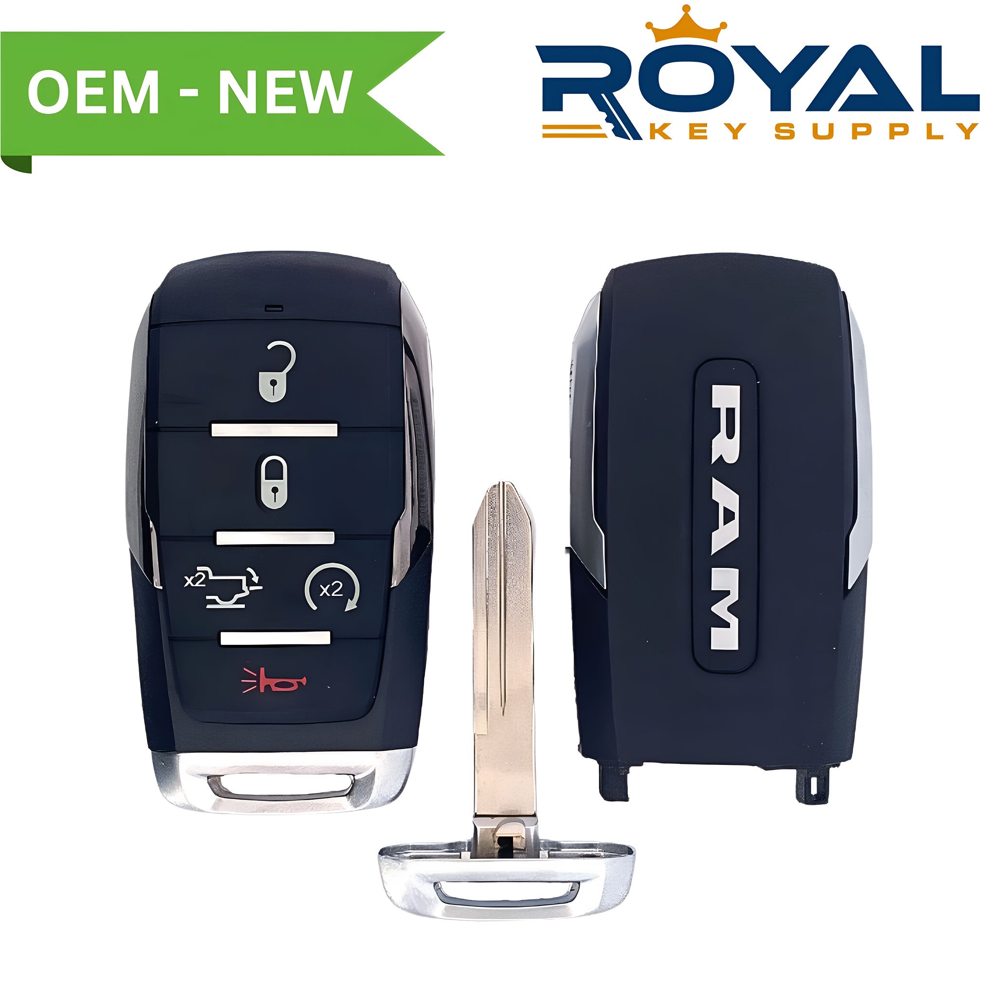 Dodge New OEM 2019-2021 RAM Smart Key 5B Power Tailgate/Remote Start FCCID: OHT-4882056 PN# 68291691AD - Royal Key Supply