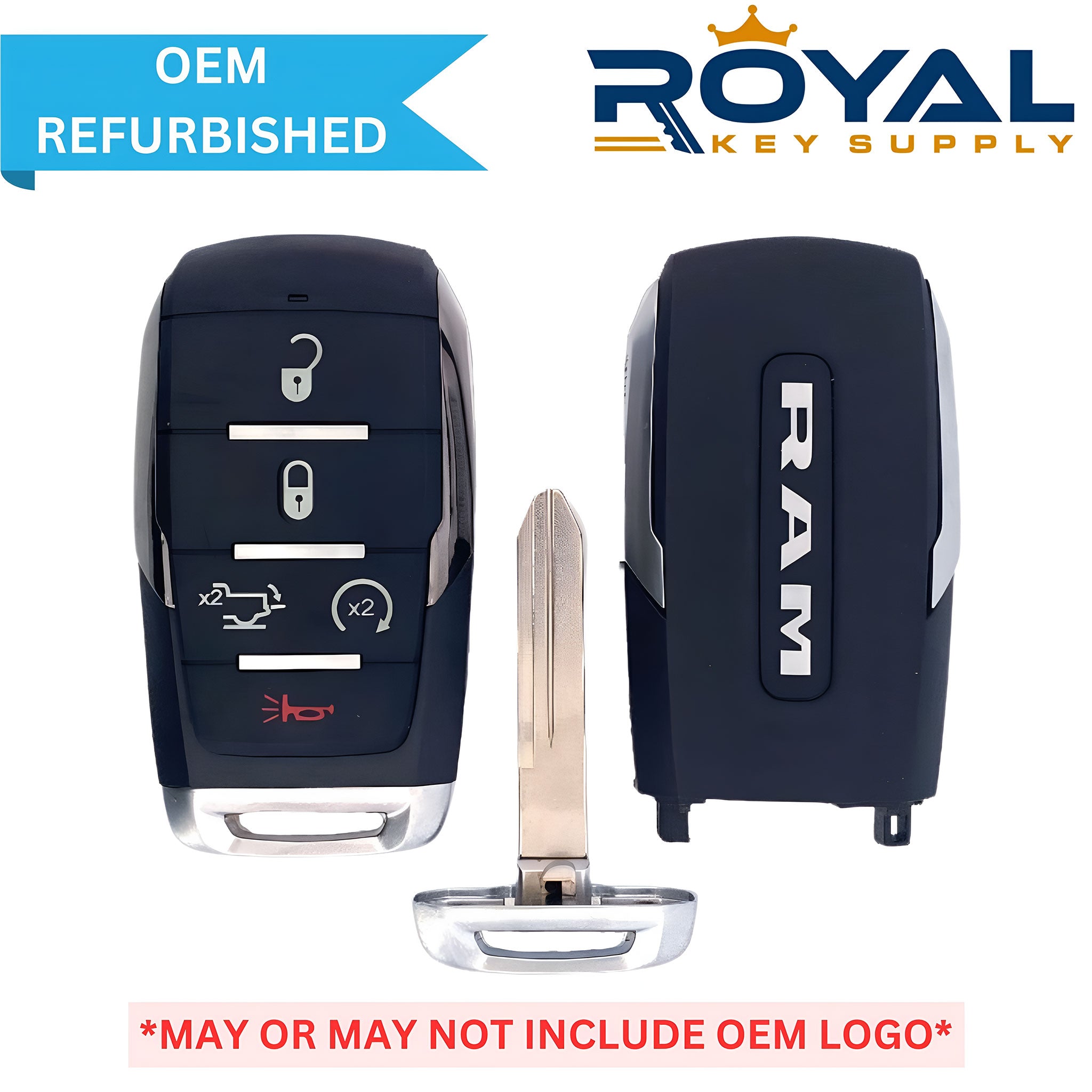 RAM Refurbished 2019-2023 1500 Smart Key 5B Power Tailgate/Remote Start FCCID: OHT-4882056 PN# 68291691AD - Royal Key Supply