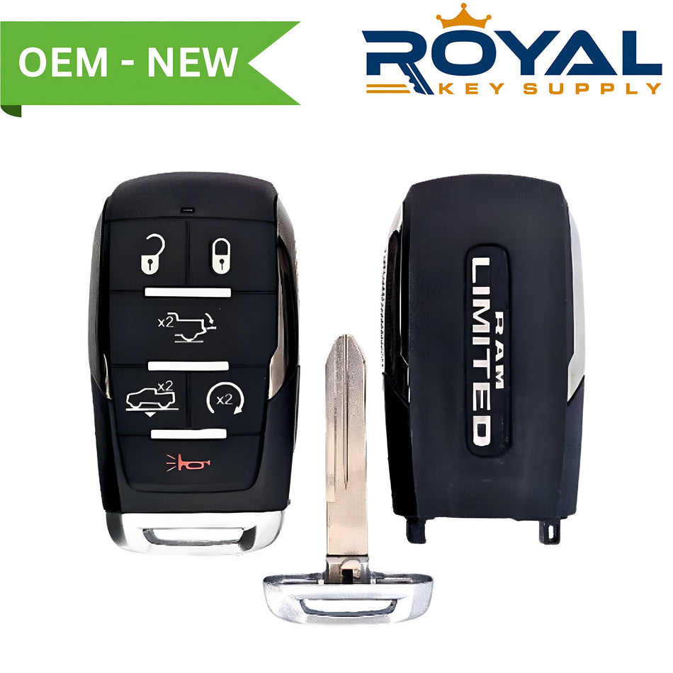 Dodge New OEM 2019-2022 RAM 1500 Limited Smart Key 6B Air Suspension/Power Liftgate/Remote Start FCCID: OHT-4882056 PN# 68442917AB - Royal Key Supply