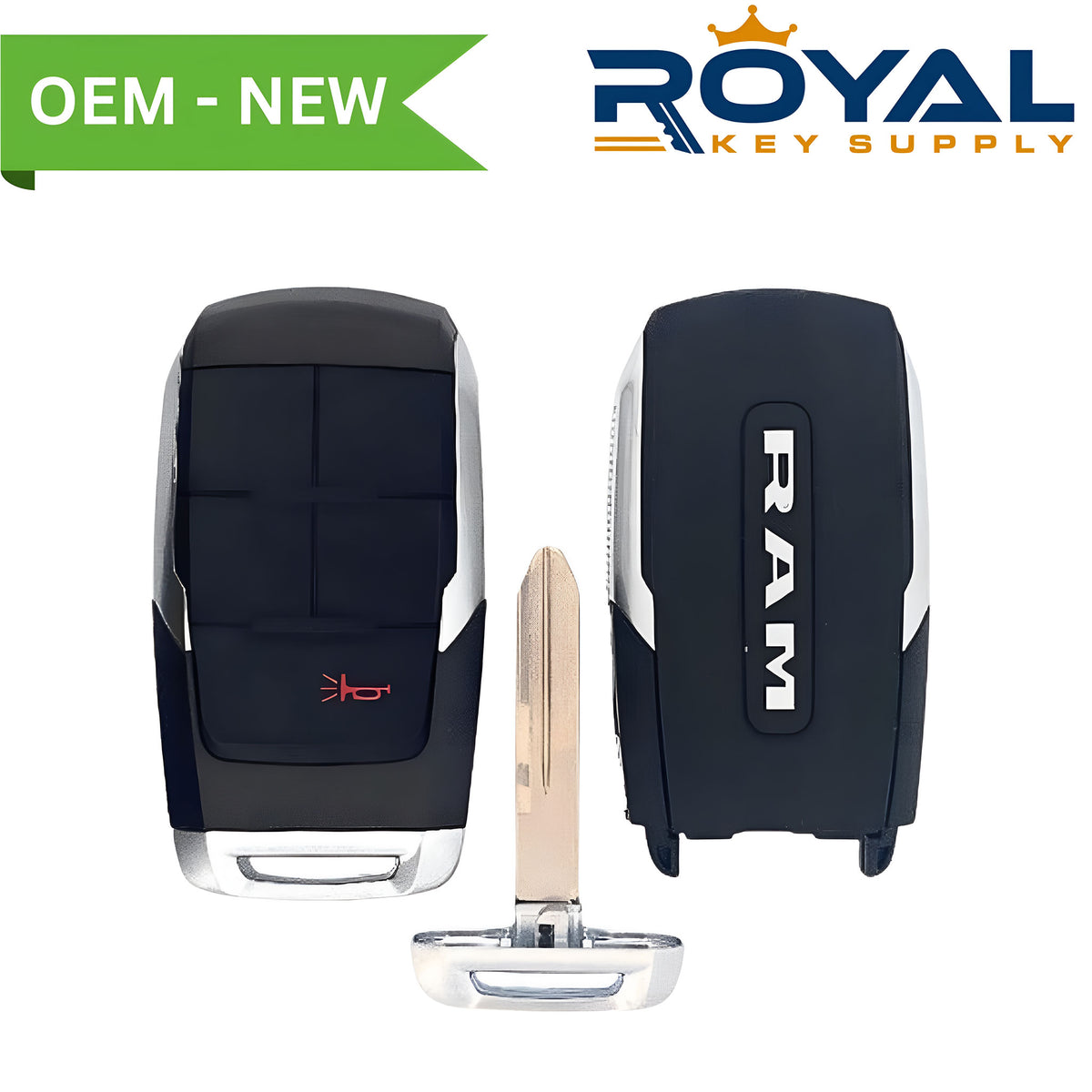 RAM New OEM 2019-2024 2500, 3500, 5500 Smart Key 1B Panic FCCID: GQ4-76T PN# 68374993AB - Royal Key Supply