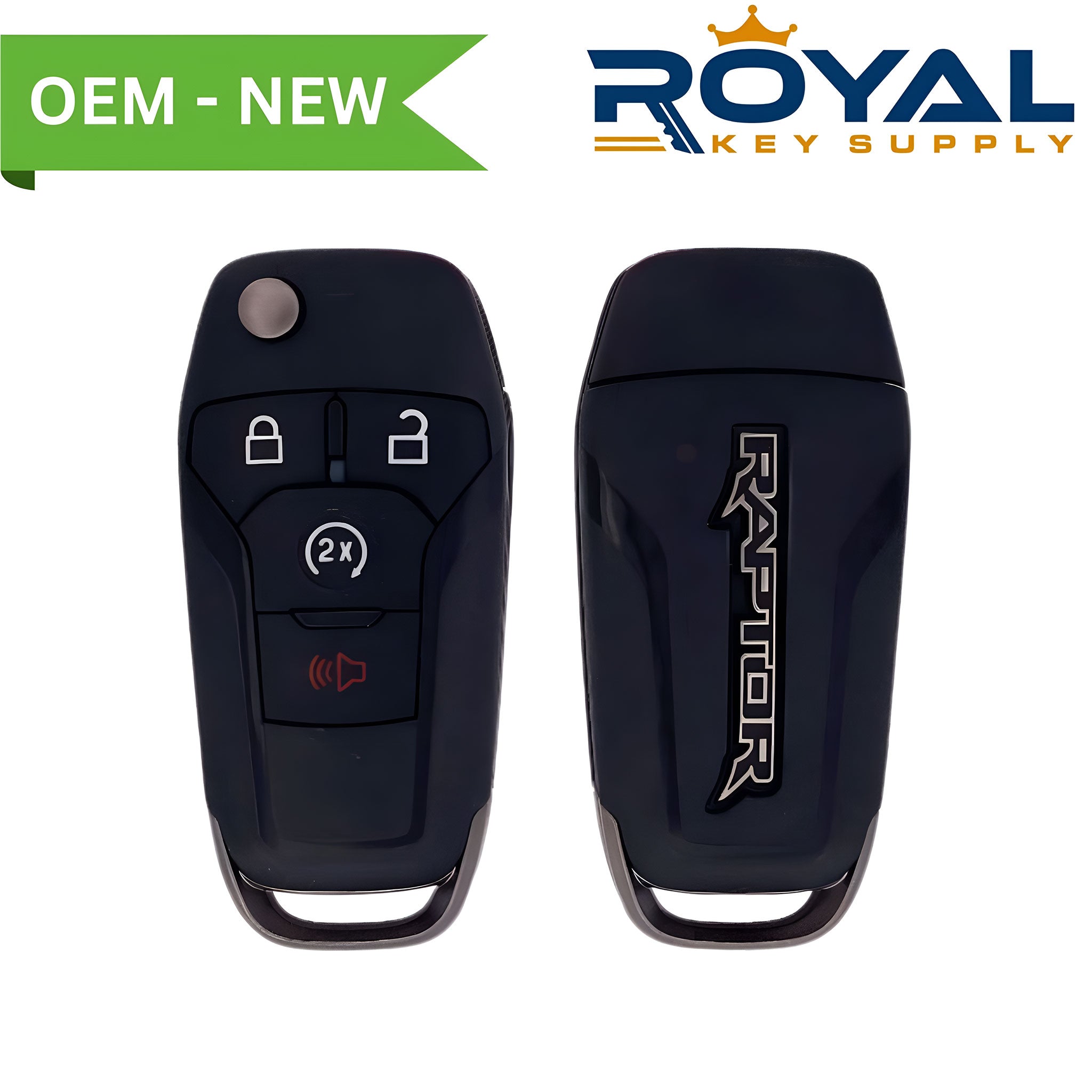 Ford New OEM 2018-2020 F-150 (Raptor Logo) Remote Flip Key 4B Remote Start FCCID: N5F-A08TDA PN# 164-R8189, 5933454 - Royal Key Supply