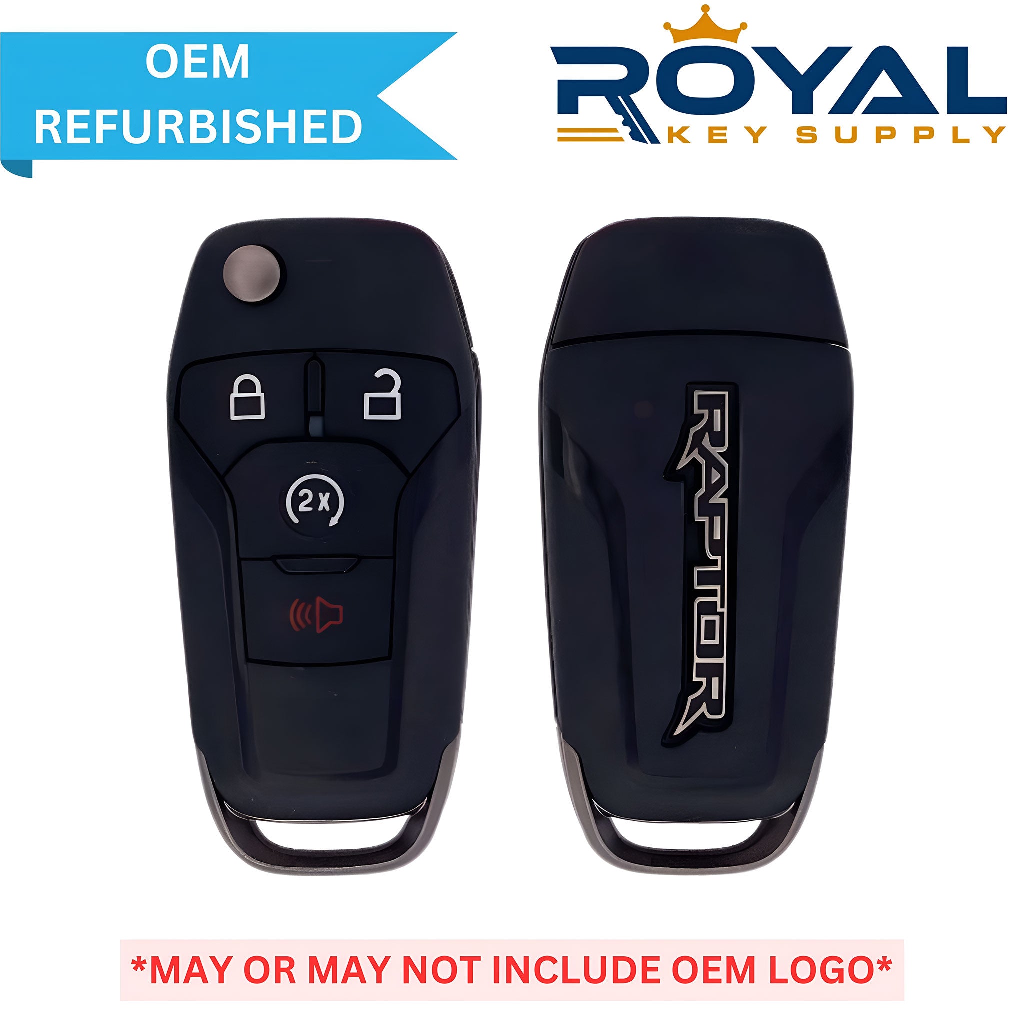 Ford Refurbished 2018-2020 F-150 (Raptor Logo) Remote Flip Key 4B Remote Start FCCID: N5F-A08TDA PN# 164-R8189, 5933454 - Royal Key Supply