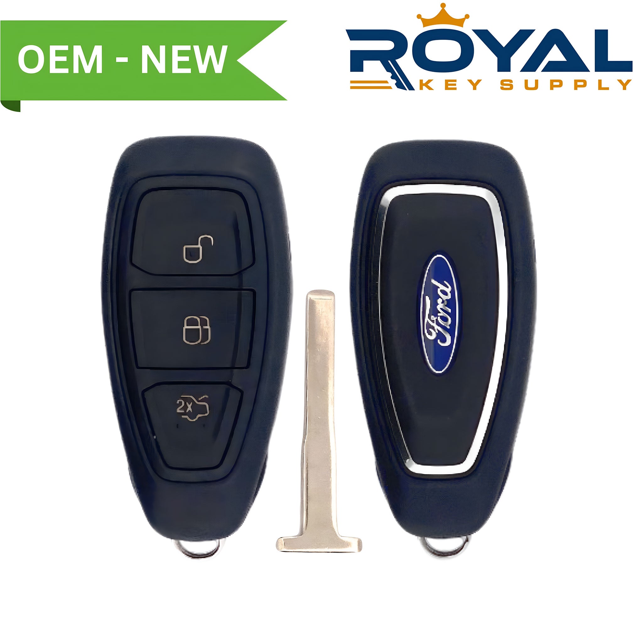 Ford New OEM 2011-2019 Fiesta, C-Max, Focus Smart Key 3B Trunk (No Panic) FCCID: KR55WK48801 PN# 5919918, 164-R8048 - Royal Key Supply