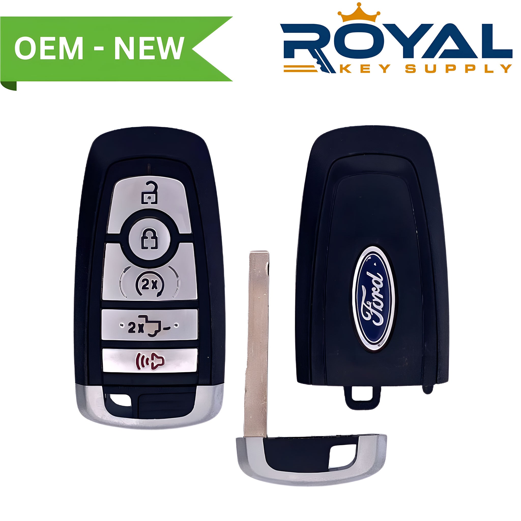 Ford New OEM 2017-2023 F-Series Smart Key 5B Remote Start/Tailgate FCCID: M3N-A2C93142600 PN# 164-R8166, 5929503 - Royal Key Supply