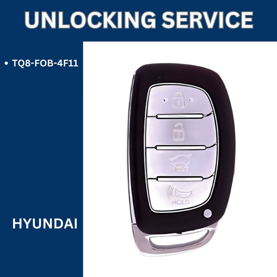 Smart Key Unlocking Service - For Hyundai - FCCID: TQ8-FOB-4F11 PN# 95440-D3510 Only - Royal Key Supply