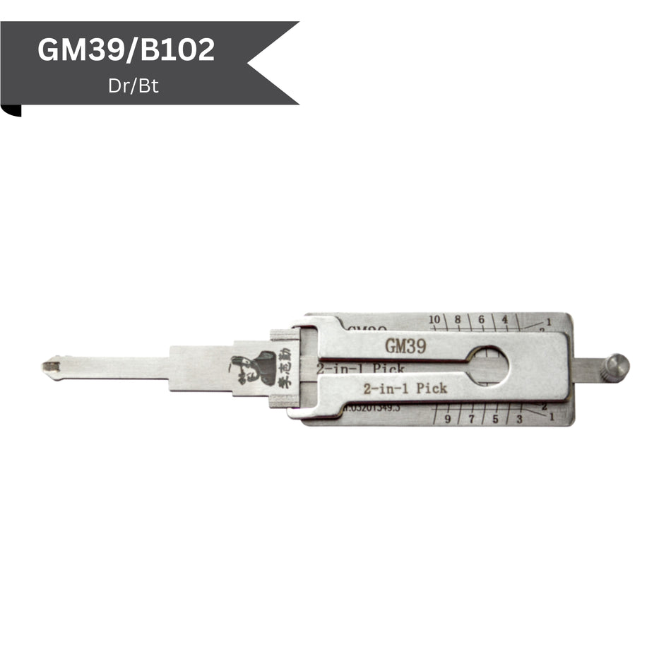 Classic Lishi - GM GM39/B102 (Dr/Bt) - 2-In-1 Pick/Decoder - AG