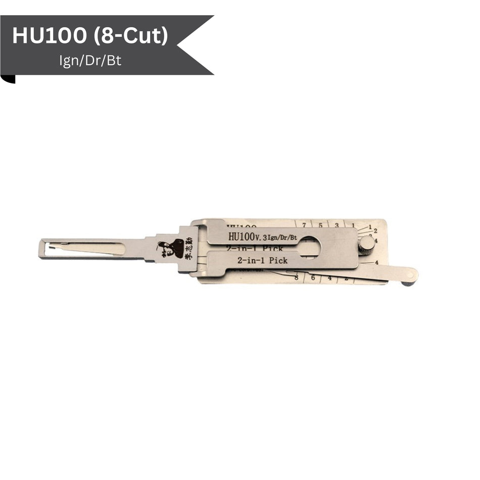 Classic Lishi - GM HU100 (V.3) 8 Cut - 2-in-1 Pick/Decoder—AG - Royal Key Supply