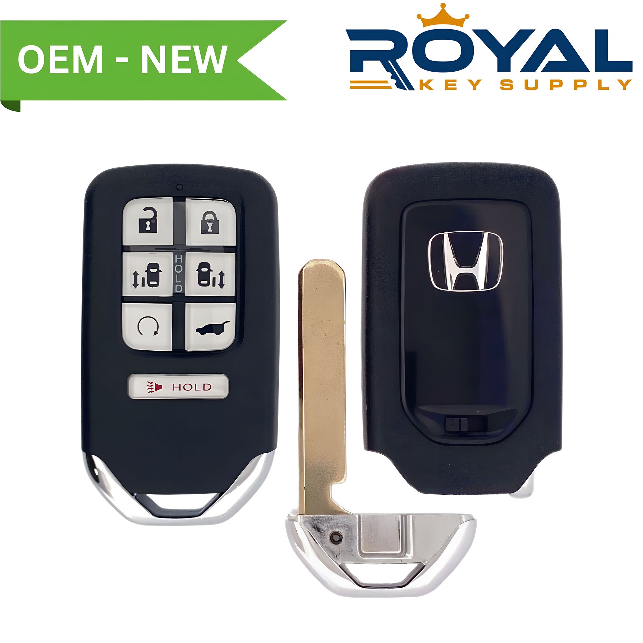 Honda New OEM 2021-2023 Odyssey Smart Key (No Memory) 7B Hatch/Remote Start/Power Doors FCCID: KR5T4X PN# 72147-THR-A51 - Royal Key Supply