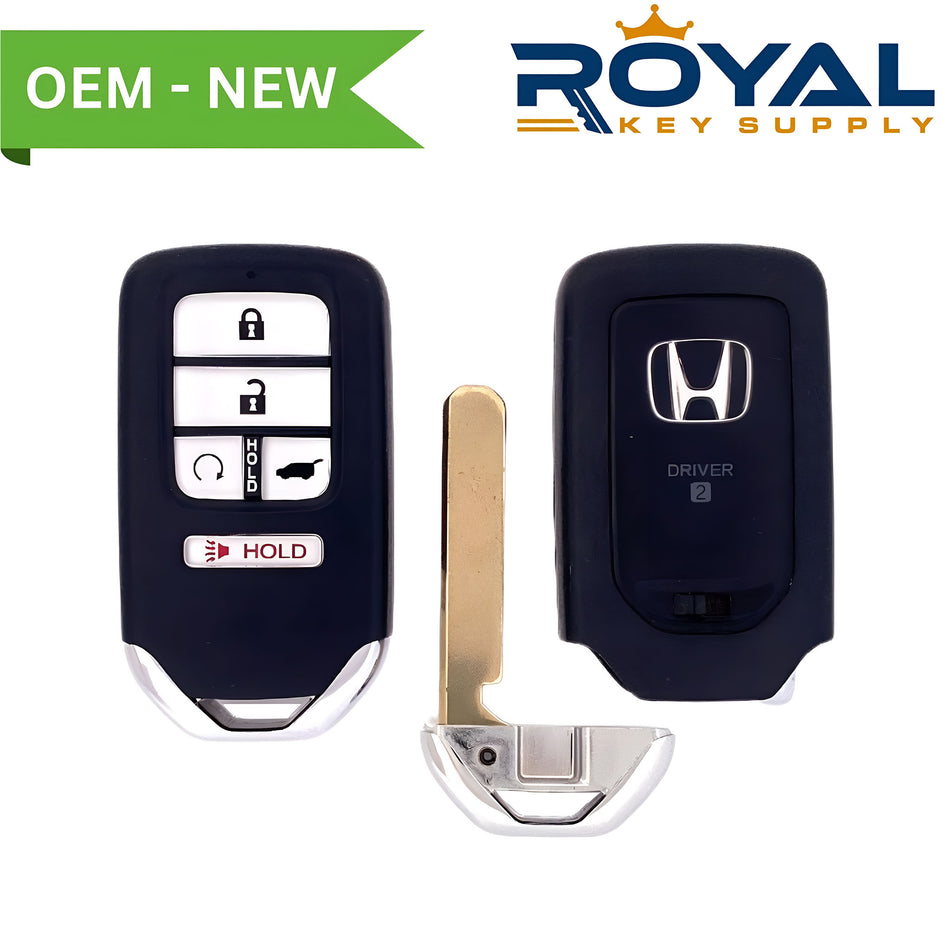 Honda New OEM 2016-2022 Pilot, CR-V Smart Key (Memory 2) 5B Hatch/Remote Start FCCID: KR5V2X V44 PN# 72147-TLA-A21 - Royal Key Supply