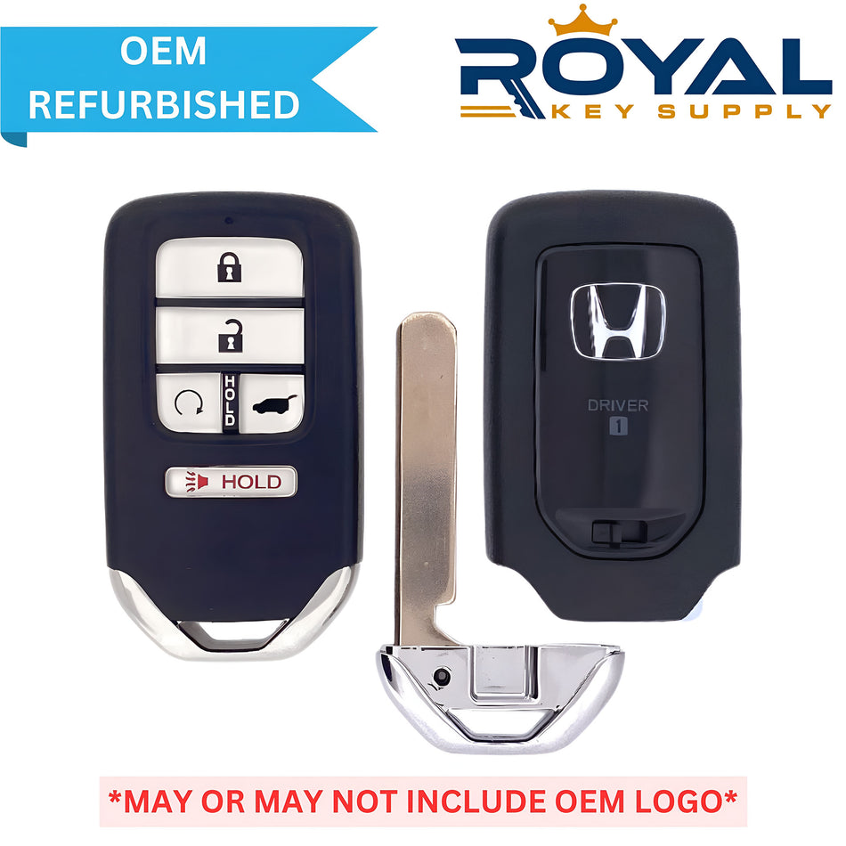 Honda Refurbished 2016-2022 Pilot, CR-V Smart Key (Memory 1) 5B Hatch/Remote Start FCCID: KR5V2X V44 PN# 72147-TLA-A11 - Royal Key Supply