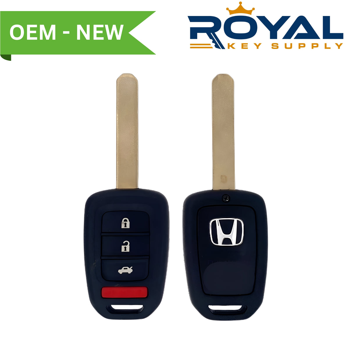 Honda New OEM 2013-2015 Accord, Civic Remote Head Key 4B Trunk FCCID: MLBHLIK6-1T PN# 35118-T2A-A20 - Royal Key Supply