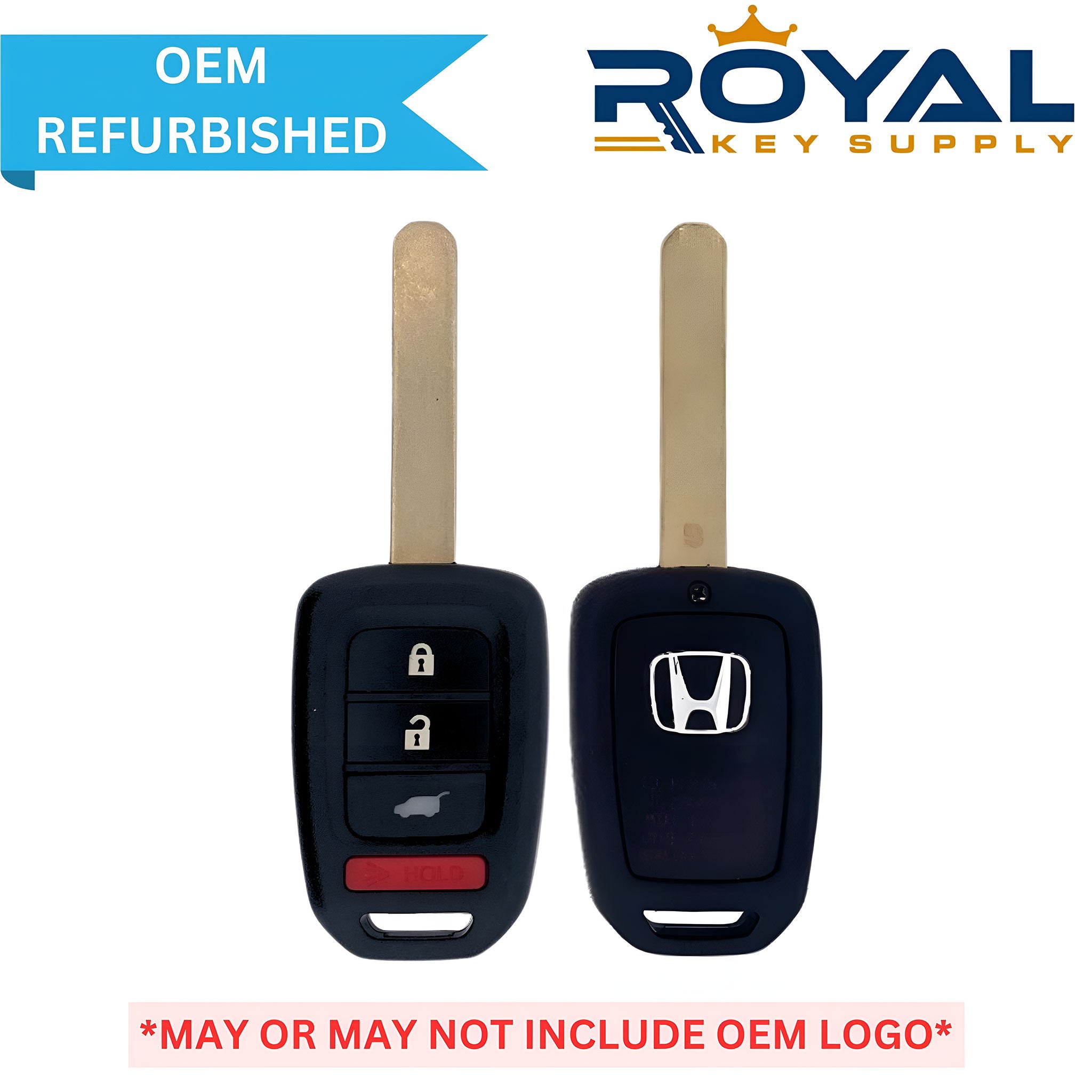 Honda Refurbished 2014-2022 CR-V, HR-V Remote Head Key 4B Hatch FCCID: MLBHLIK6-1T PN# 35118-T0A-A30 - Royal Key Supply