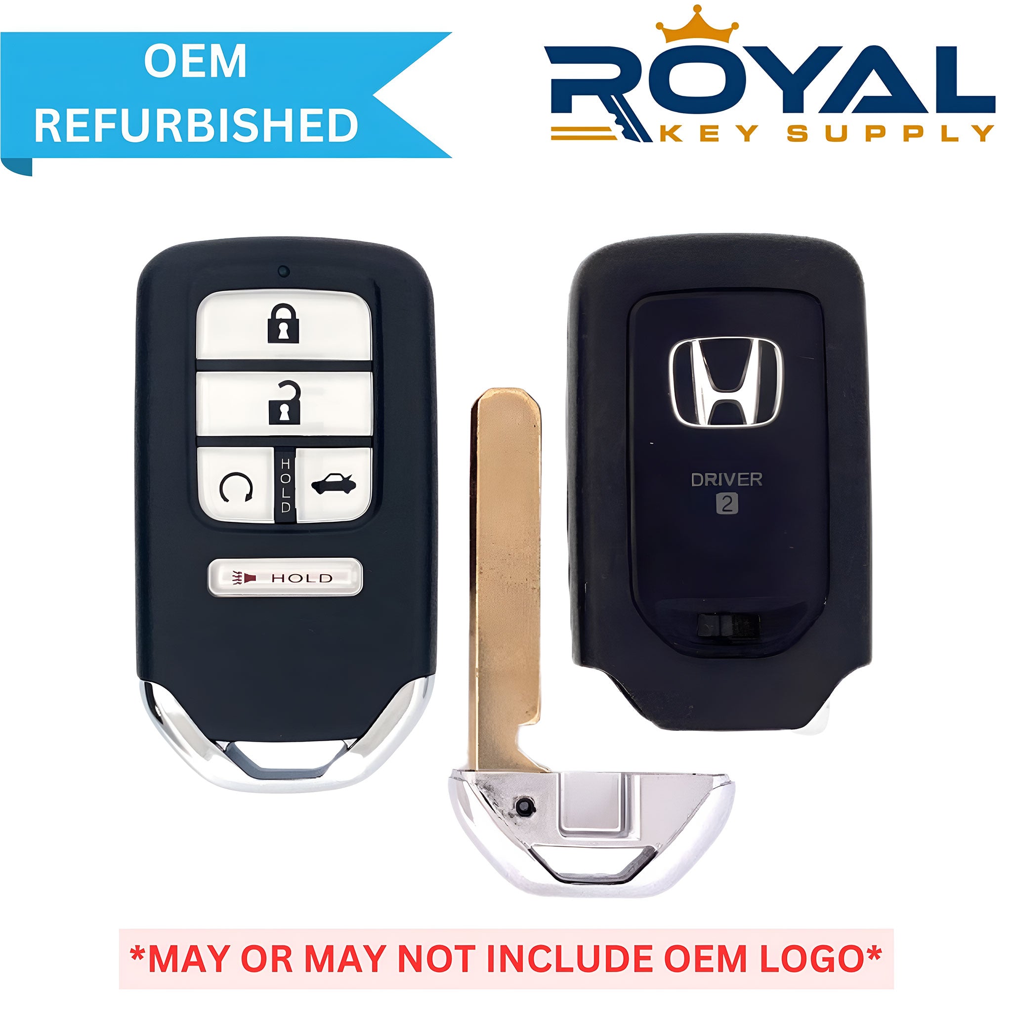 Honda Refurbished 2016-2017 Accord Smart Key (Memory 1) 5B Trunk/Remote Start FCCID: ACJ932HK1310A PN# 72147-T2G-A51 - Royal Key Supply