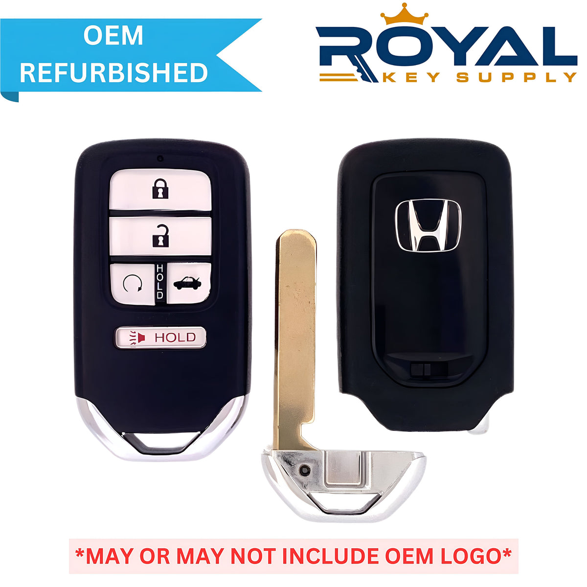 Honda Refurbished 2016-2021 Civic Smart Key 5B Trunk/Remote Start (Hold in Middle) FCCID: KR5V2X PN# 72147-TBA-A11 - Royal Key Supply