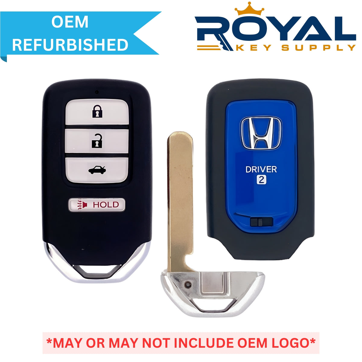 Honda Refurbished OEM 2014-2015 Accord Civic Hybrid (Driver 2)  Smart Key 4B FCC ID:ACJ932HK1210A PN# 72147-T3W-A21 - Royal Key Supply