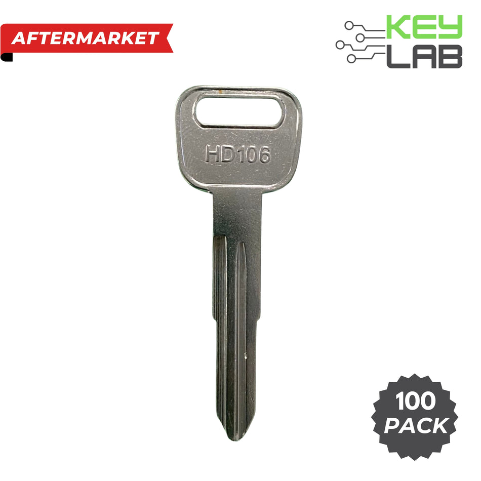 Honda/Acura Aftermarket 1996-2008 Metal Test Key HD106 (Pack of 100)