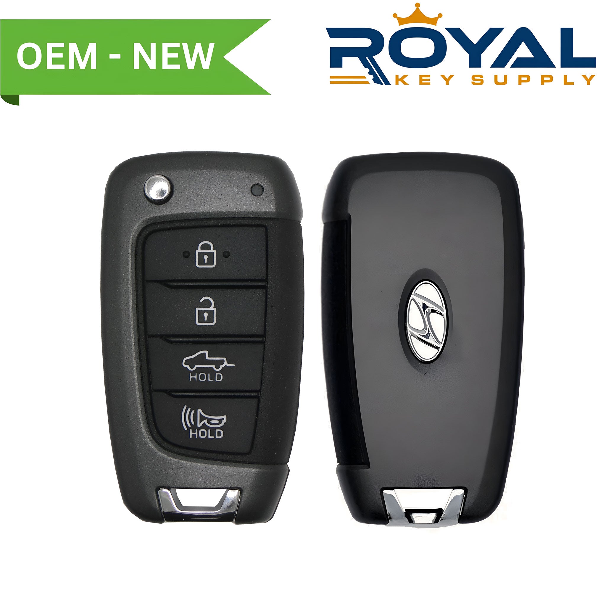 Hyundai New OEM 2021-2023 Santa Cruz Remote Flip Key 4B Tailgate FCCID: TQ8-RKE-4F40 PN# 95430-K5010 - Royal Key Supply