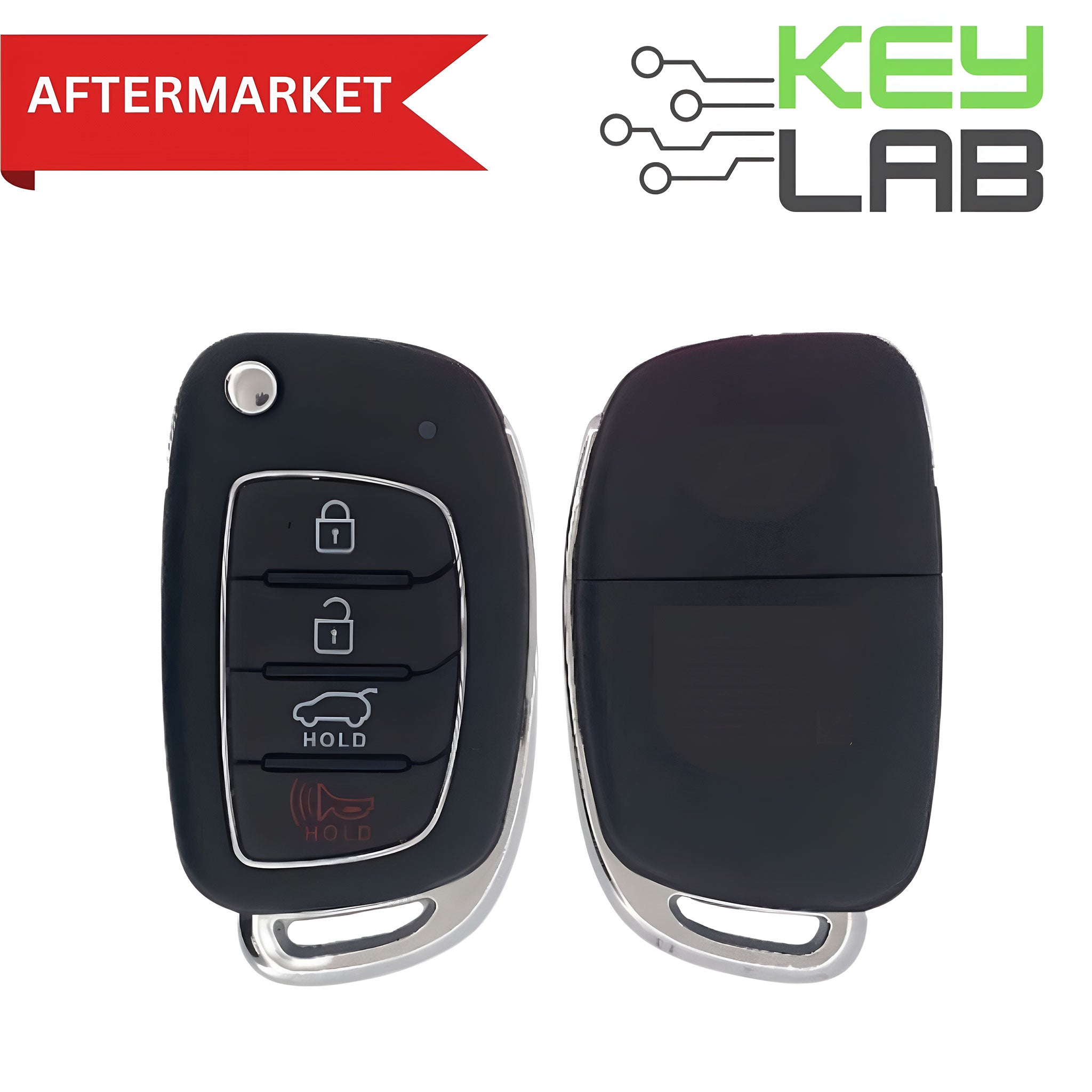 Hyundai Aftermarket 2013-2016 Santa Fe Remote Flip Key 4B Hatch FCCID: TQ8-RKE-3F04 PN# 95430-4Z100 - Royal Key Supply