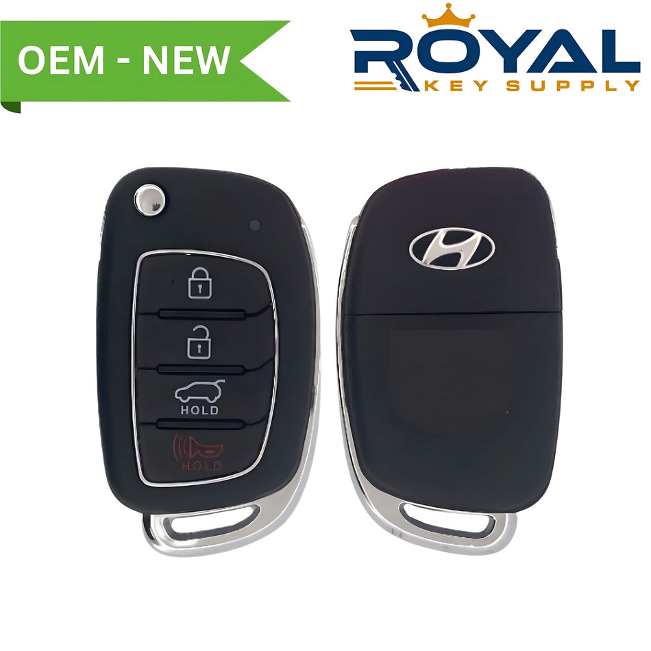 Hyundai New OEM 2015-2019 Santa Fe Remote Flip Key 4B Hatch FCCID: TQ8-RKE-4F31 PN# 95430-2W110 - Royal Key Supply