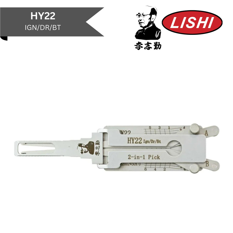 Original Lishi - Hyundai HY22 - 2-In-1 Pick/Decoder (Quad Lifter) - AG - Royal Key Supply