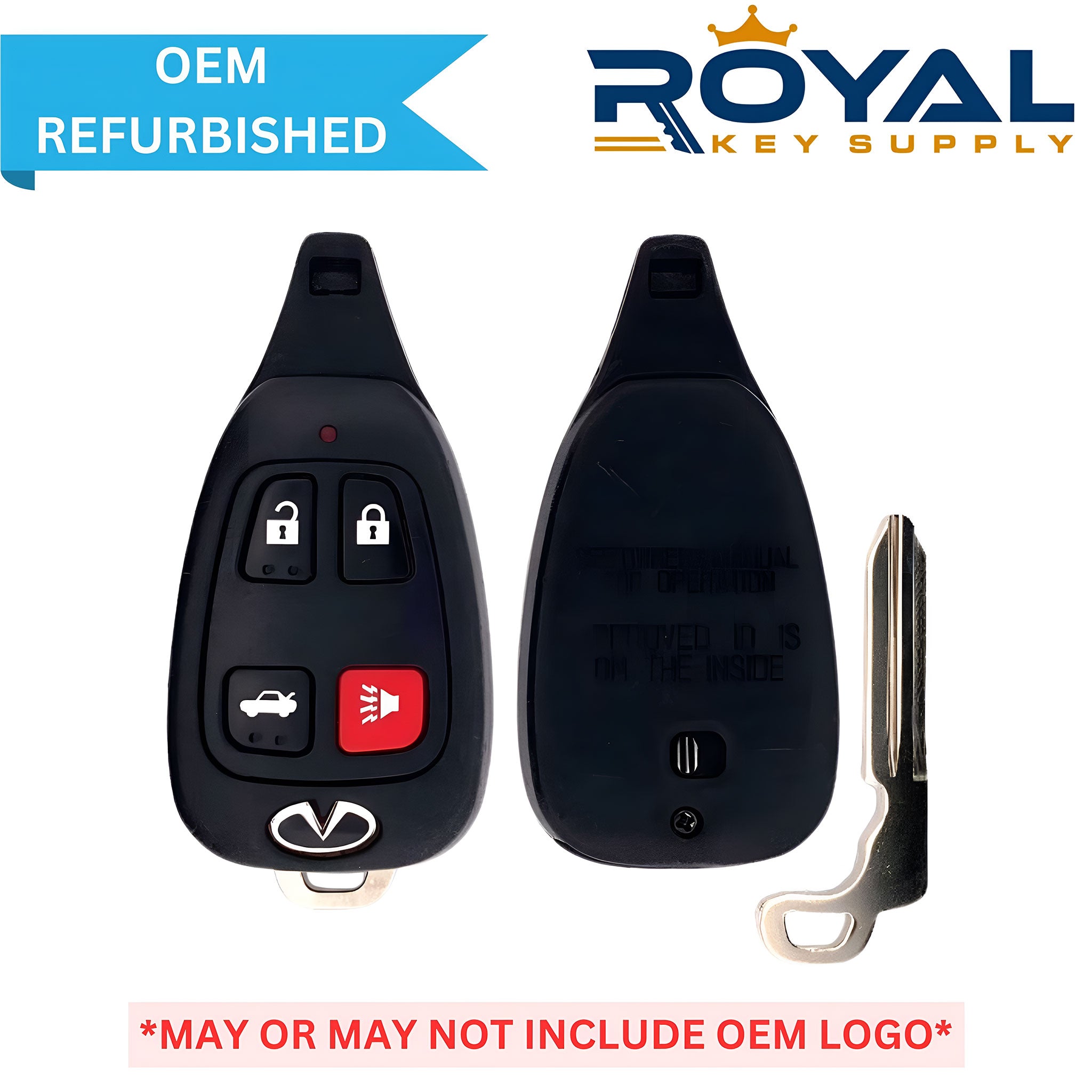 Infiniti Refurbished 2002-2006 M45, Q45 Remote Head Key 4B Trunk FCCID: KBRASTU13 PN# H0561-AR200 - Royal Key Supply