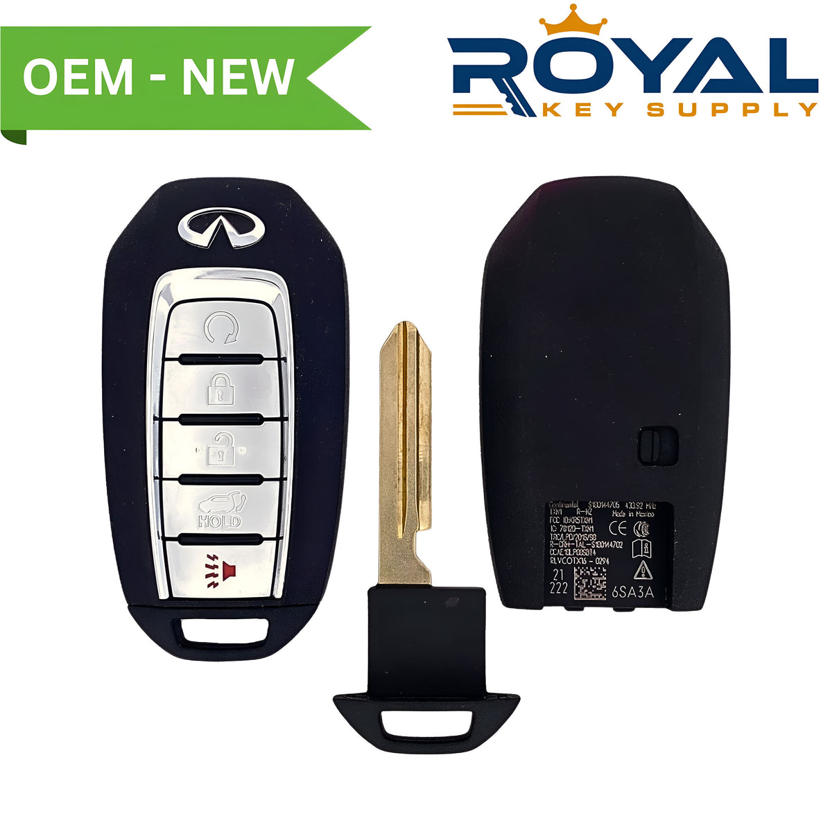 Infiniti New OEM 2019-2020 QX60 Smart Key 5B Remote Start/Hatch FCCID: KR5TXN7 PN# 285E3-9NR5B - Royal Key Supply