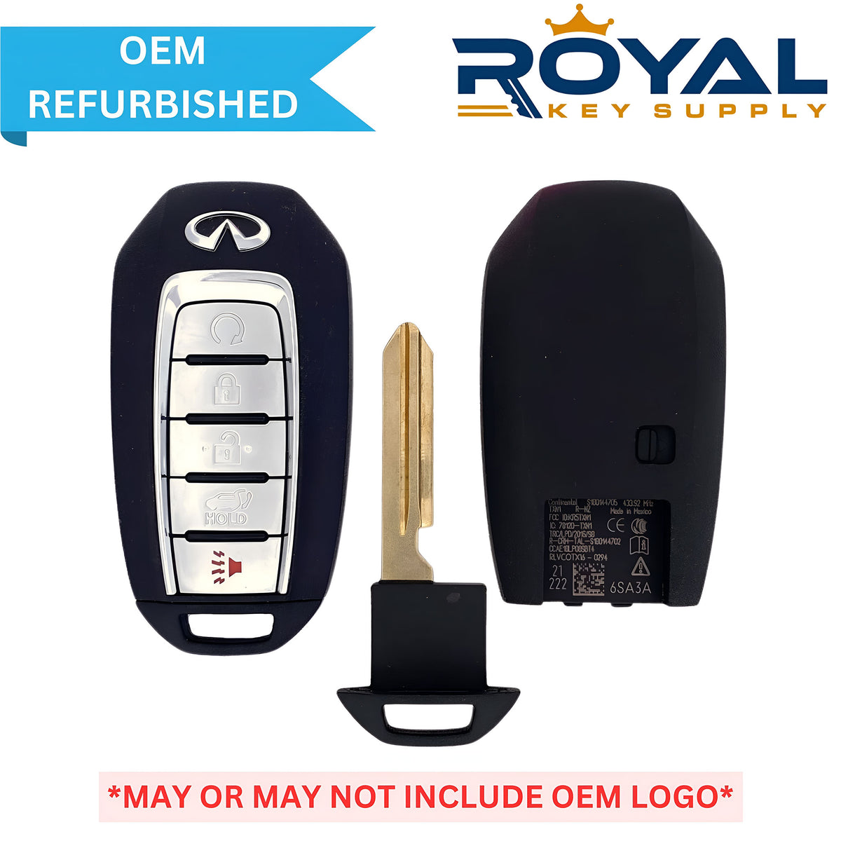 Infiniti Refurbished 2019-2020 QX60 Smart Key 5B Remote Start/Hatch FCCID: KR5TXN7 PN# 285E3-9NR5B - Royal Key Supply