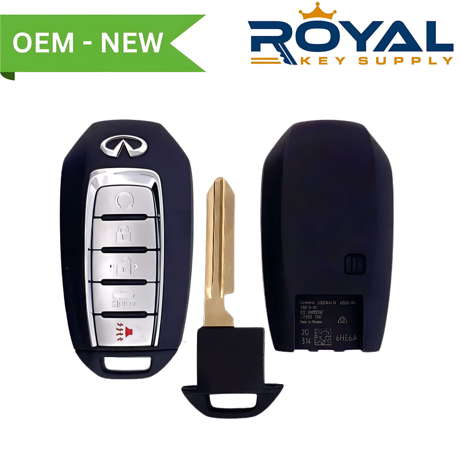 Infiniti New OEM 2019-2022 Q50, Q60 Smart Key 5B Remote Start/Trunk FCCID: KR5TXN7 PN# 285E3-6HE6A - Royal Key Supply