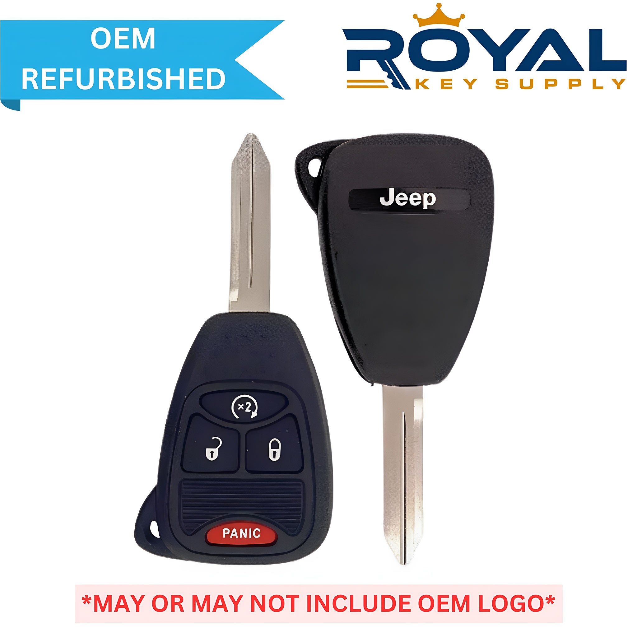 Jeep Refurbished 2009-2018 Wrangler, Compass Remote Head Key 4B Remote Start FCCID: OHT692713AA PN# 68039414AA - Royal Key Supply