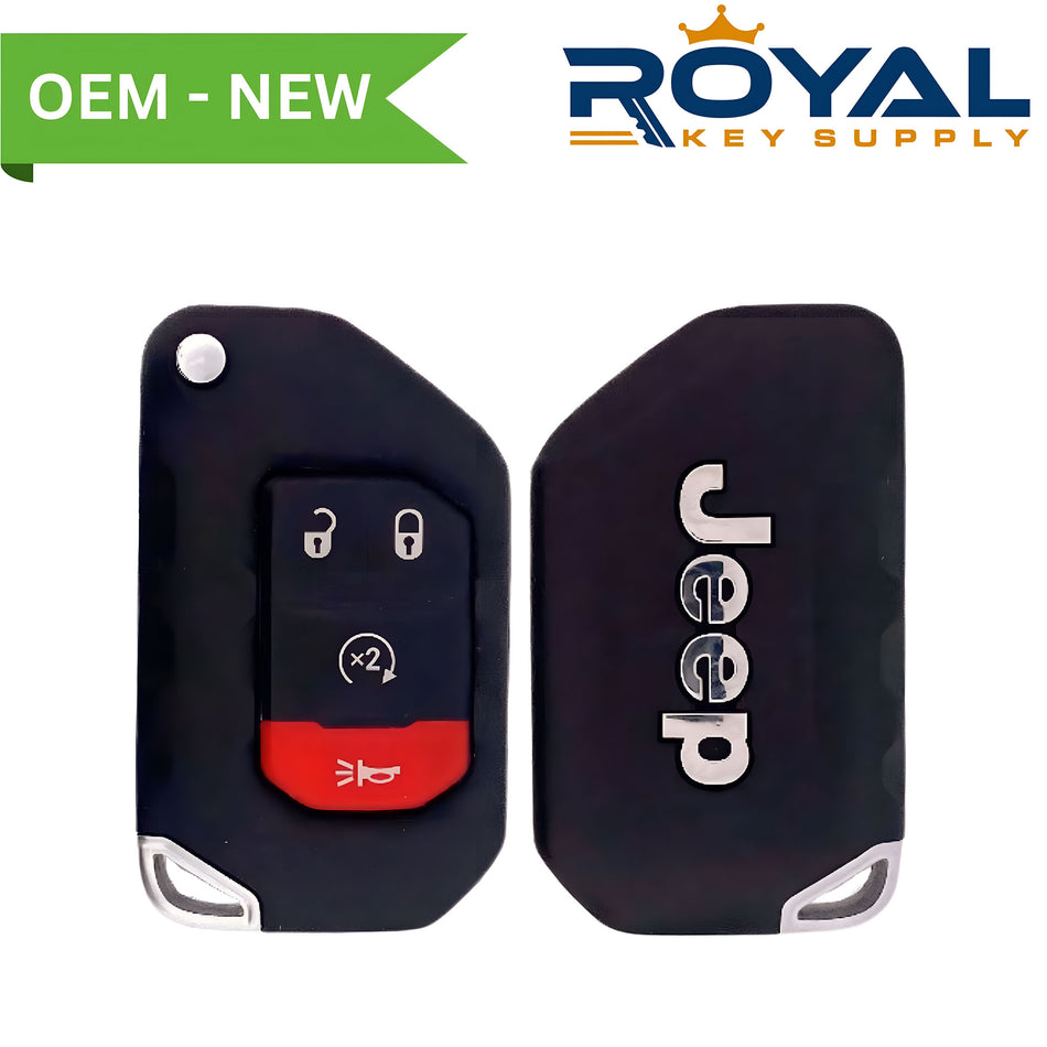 Jeep New OEM 2018-2023 Wrangler, Gladiator Remote Flip Key 4B Remote Start FCCID: OHT1130261 PN# 68416784AA - Royal Key Supply