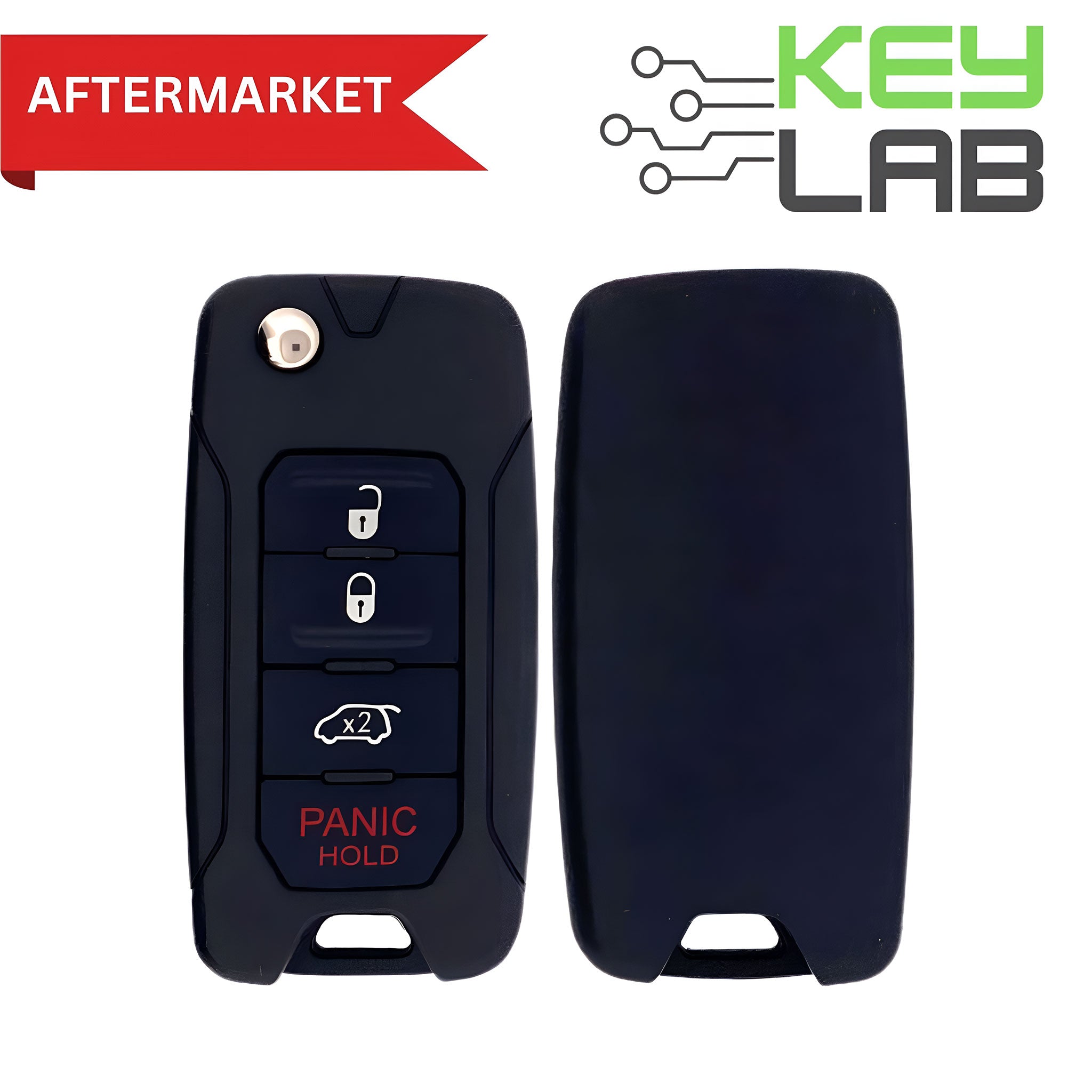 Jeep/Fiat Aftermarket 2015-2018 Renegade, Fiat 500X Remote Flip Key 4B Hatch FCCID: 2ADFTFI5AM433TX PN# FI5-AM433TX - Royal Key Supply