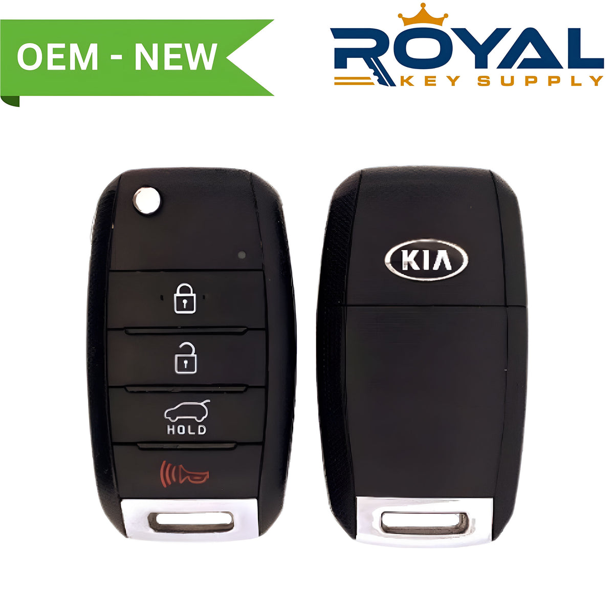 Kia New OEM 2014-2018 Soul Remote Flip Key 4B Hatch FCCID: OSLOKA-875T PN# 95430-B2101 - Royal Key Supply