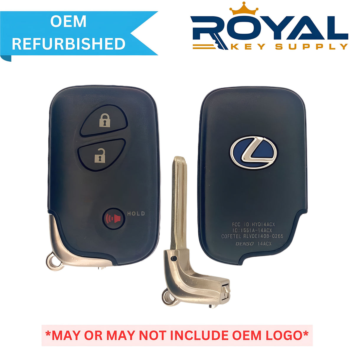 Lexus Refurbished 2010-2017 RX350, CT200 Smart Key 3B FCCID: HYQ14ACX PN# 89904-48481 - Royal Key Supply