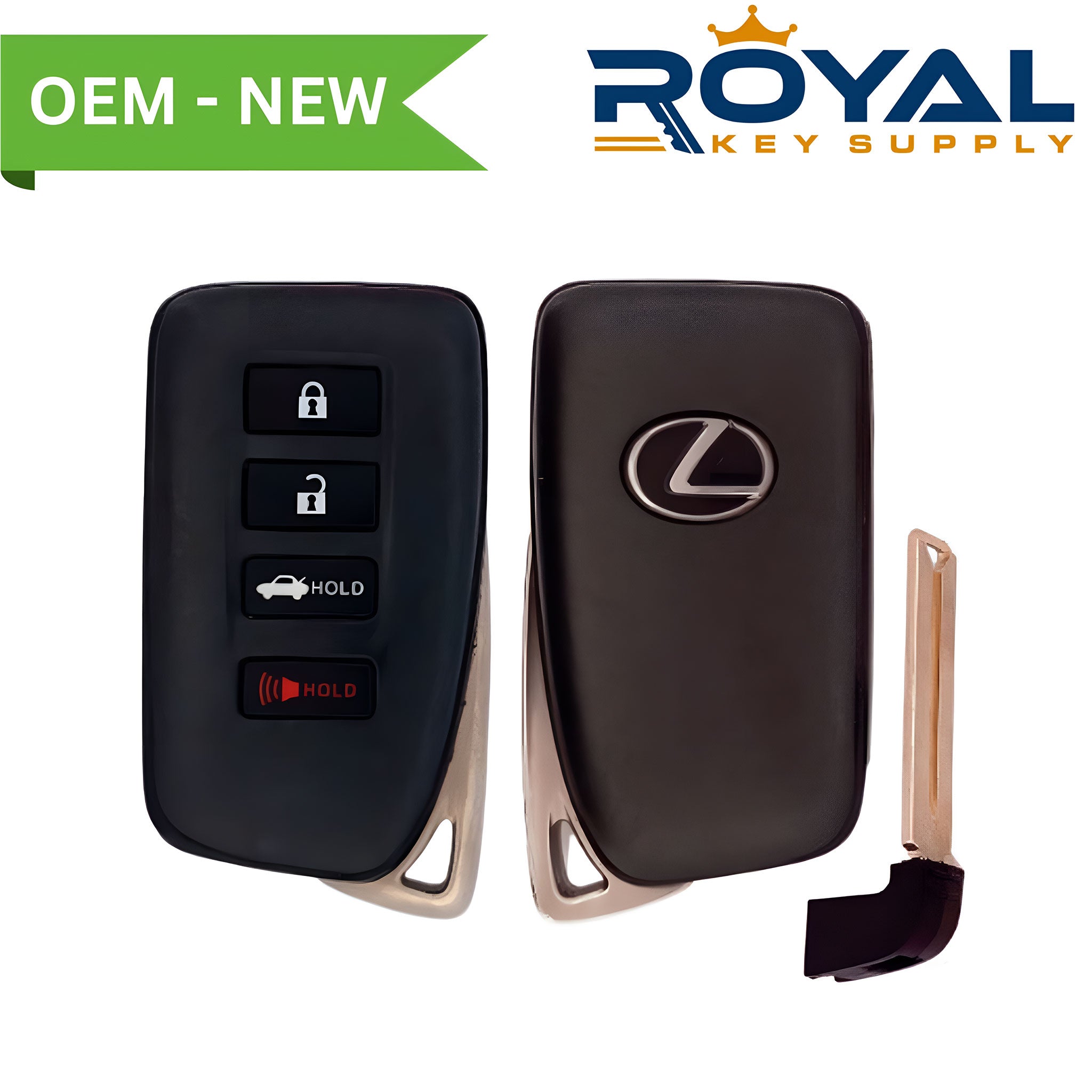 Lexus New OEM 2021-2024 RC300, RC350 Smart Key 4B Trunk FCCID: HYQ14FLB PN# 89904-53E70 - Royal Key Supply